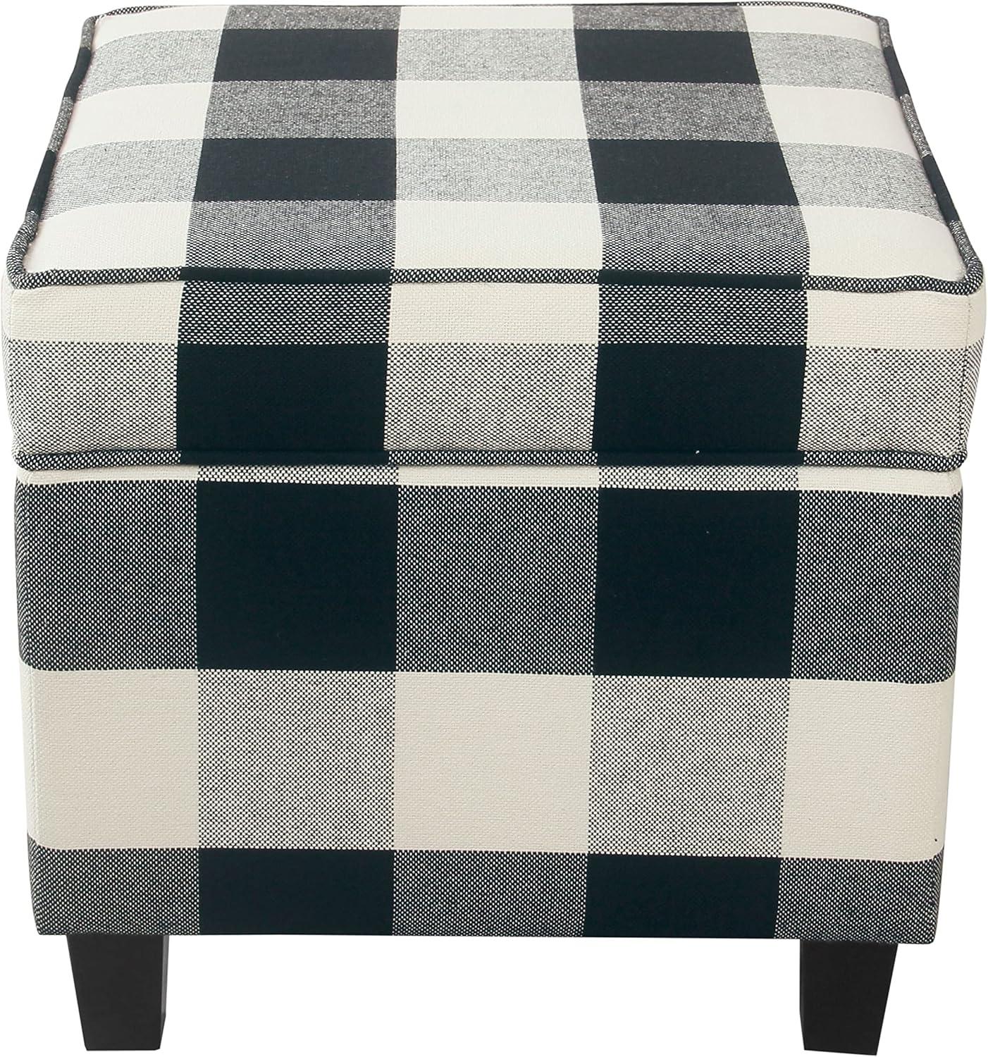 Cole Classics Square Storage Ottoman with Lift Off Top - HomePop