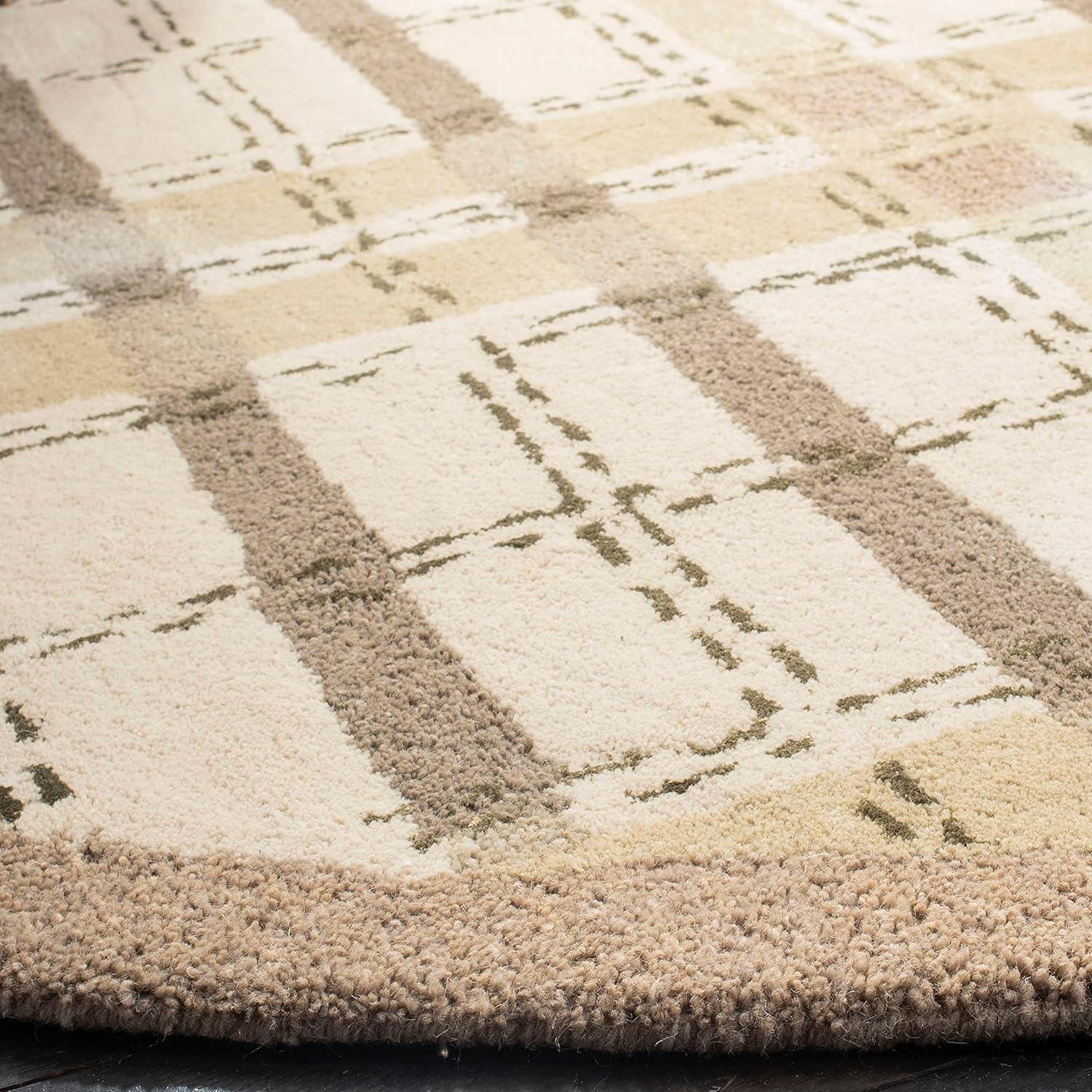 Martha Stewart Hand Tufted 70% Wool And 30% Viscose Plaid Rug