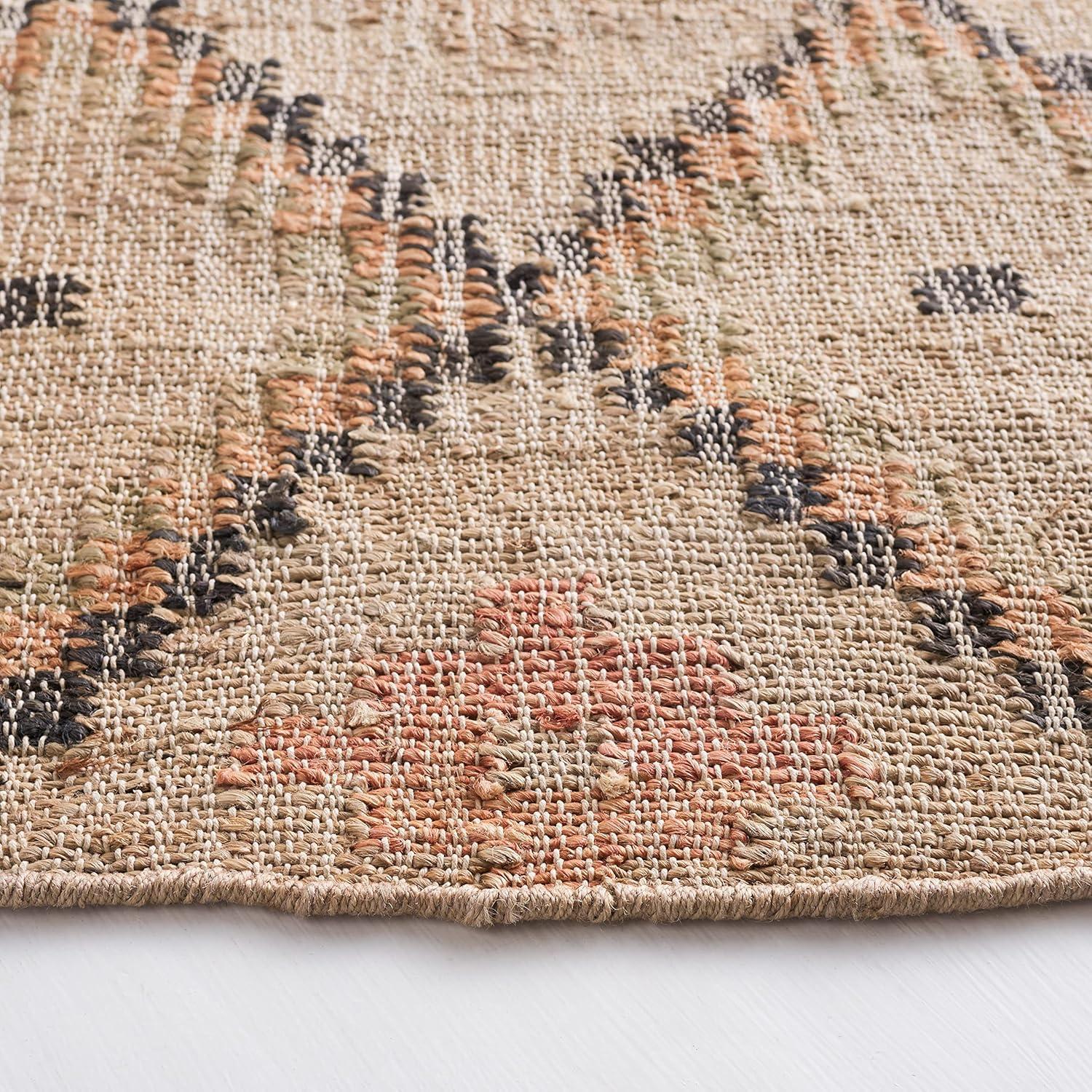 Kilim KLM753 Hand Loomed Area Rug - Beige/Gold - 5' round - Safavieh.