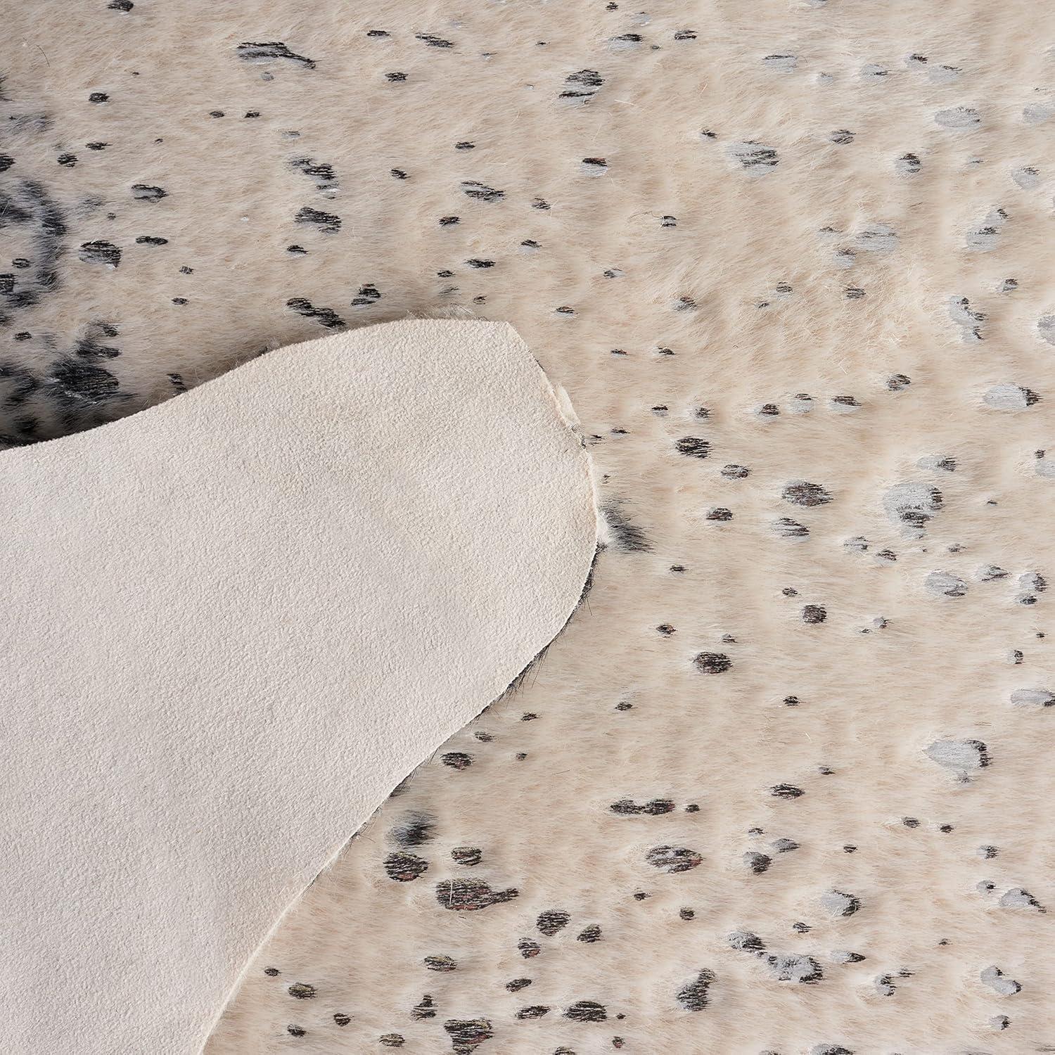 Faux Cowhide FCH207 Power Loomed Indoor Area Rug - Beige/Black - 6'x8' - Safavieh