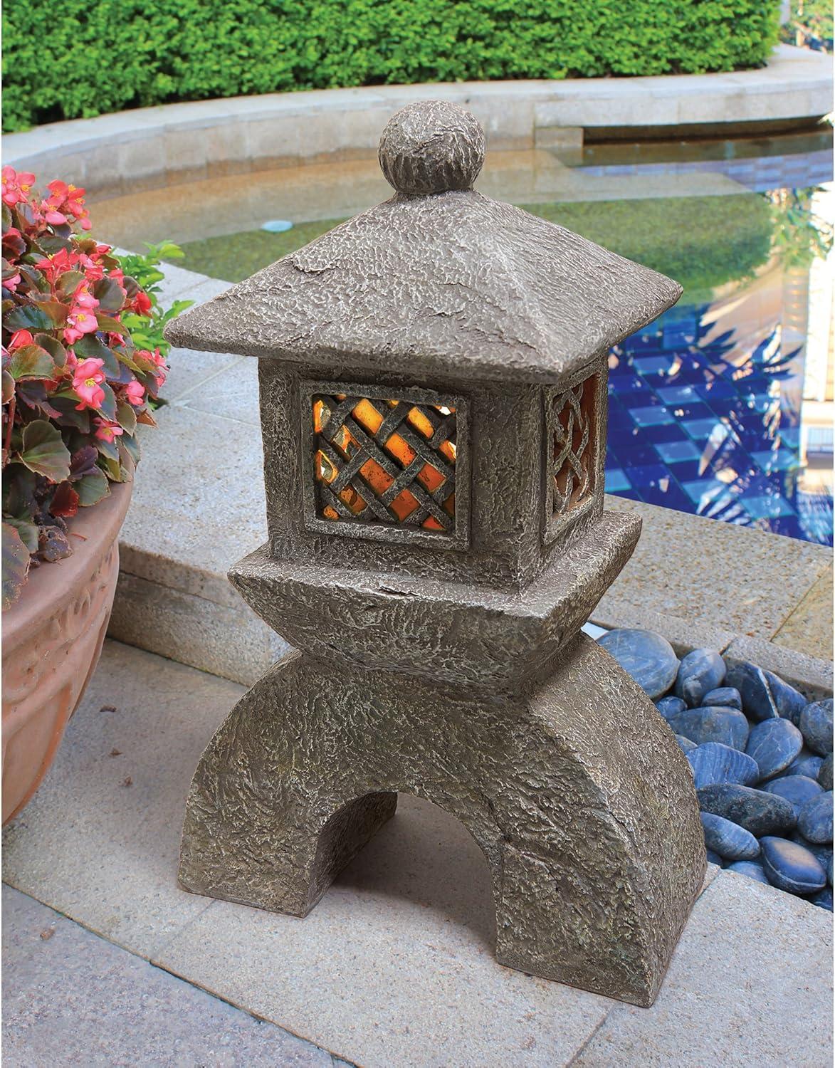 Design Toscano Japanese Pagoda Illuminated Lantern Statue: Each