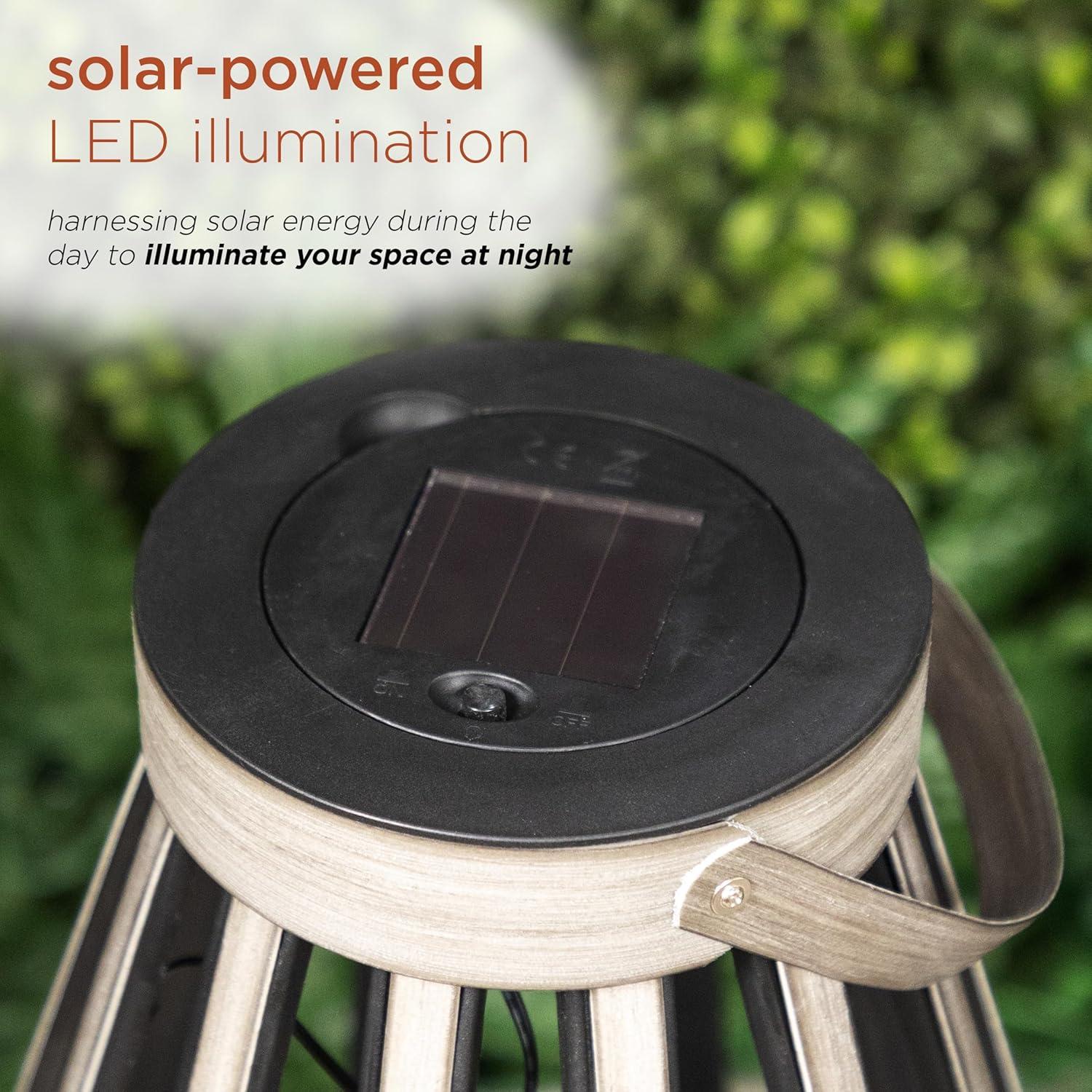 Alpine Solar Decorative Plastic Lantern w/ LED Light