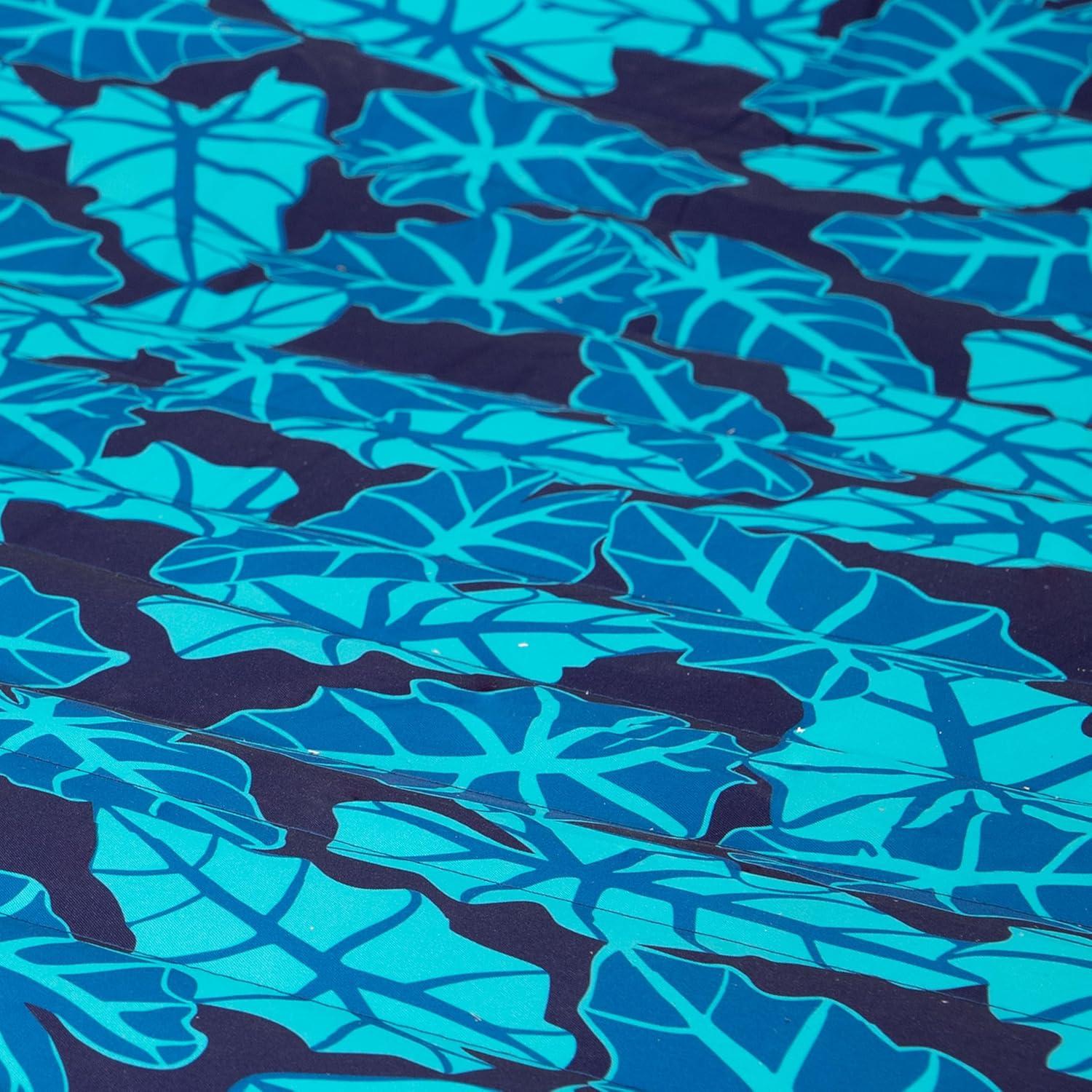 Arlmont & Co. Peria Quilted Polyester Curved Metal Spreader Bar Hammock with Pillow - Tropical Palms