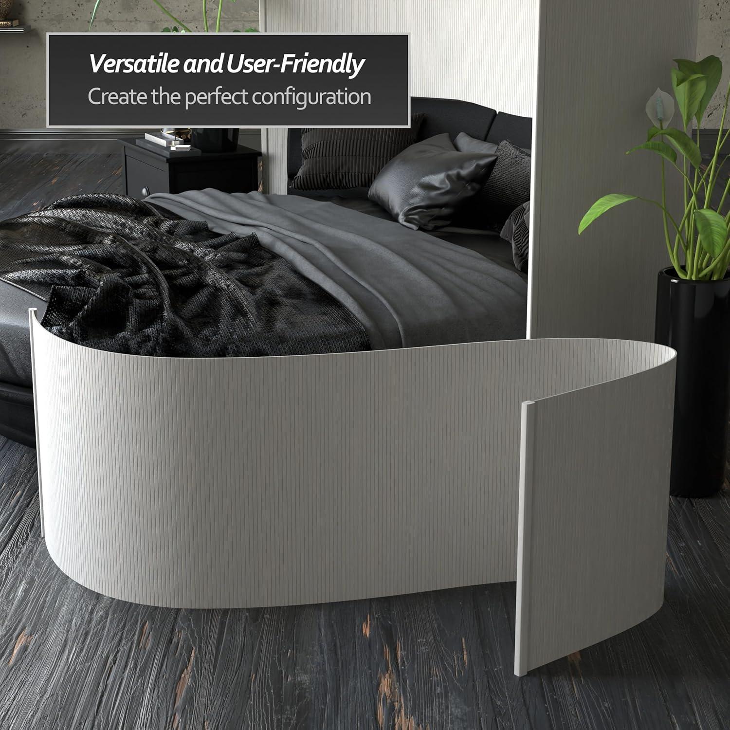 2 ft. Short Bamboo Wave Screen - White