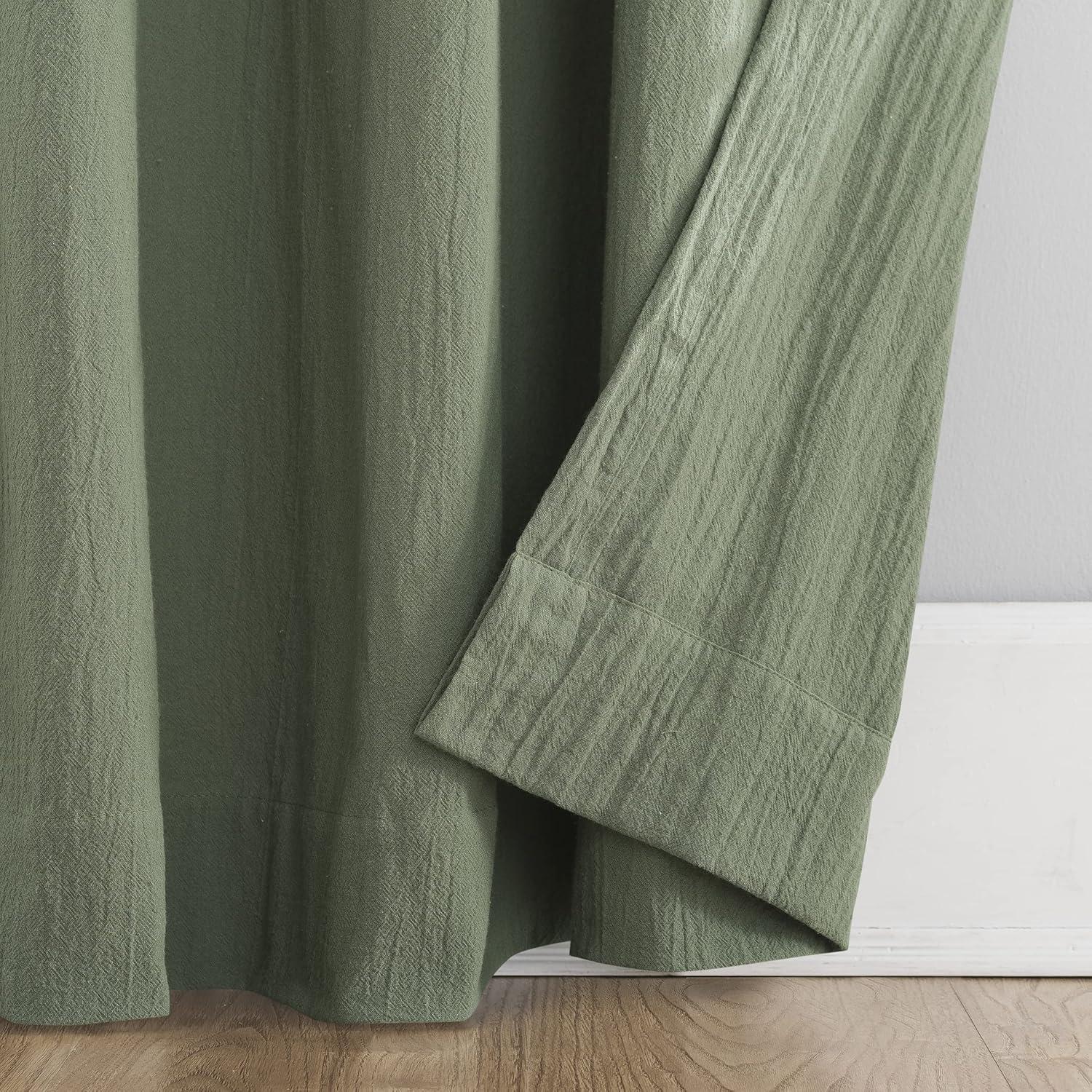 Archaeo Light Filtering Washed Cotton Twist Tab Curtain Panel