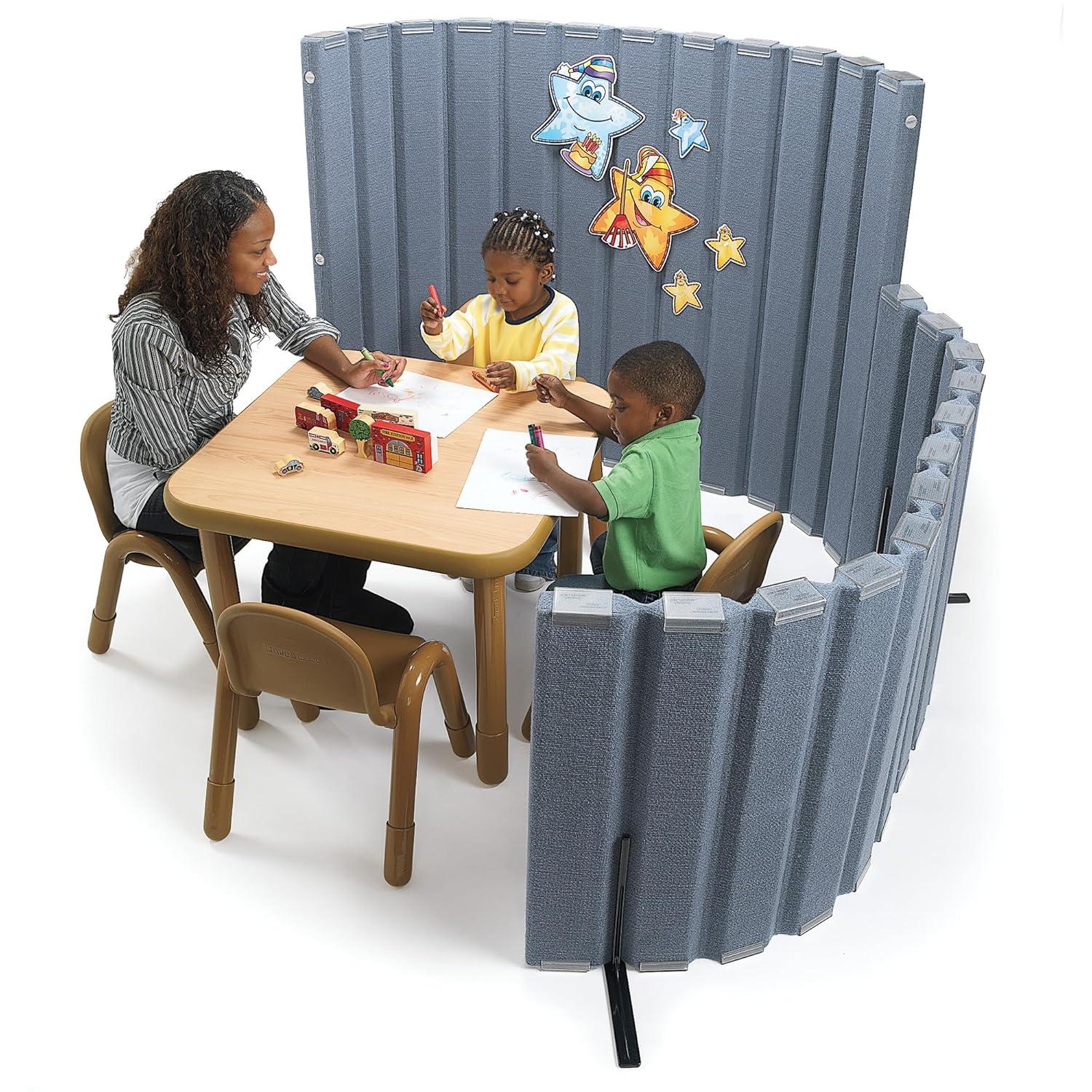 Slate Blue Flexible Soundproof Room Divider with Magnetic Connectors