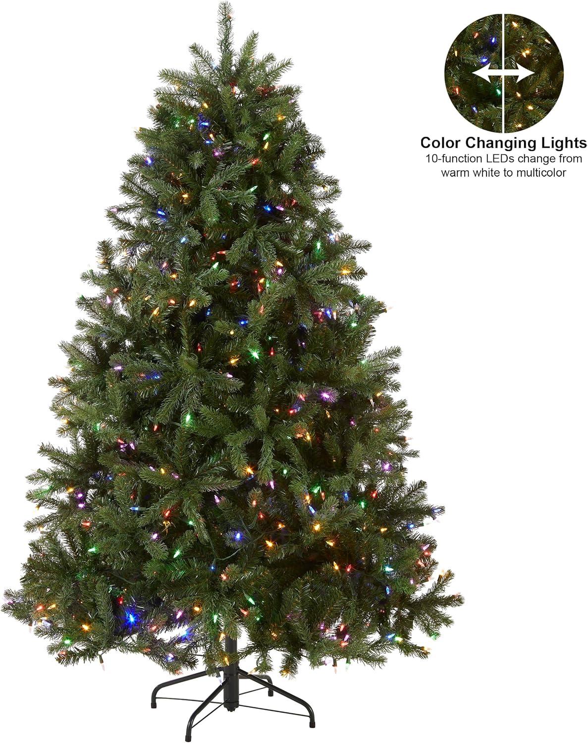 Prelit Newberry Spruce Artificial Christmas Tree Dual Color Lights - National Tree Company