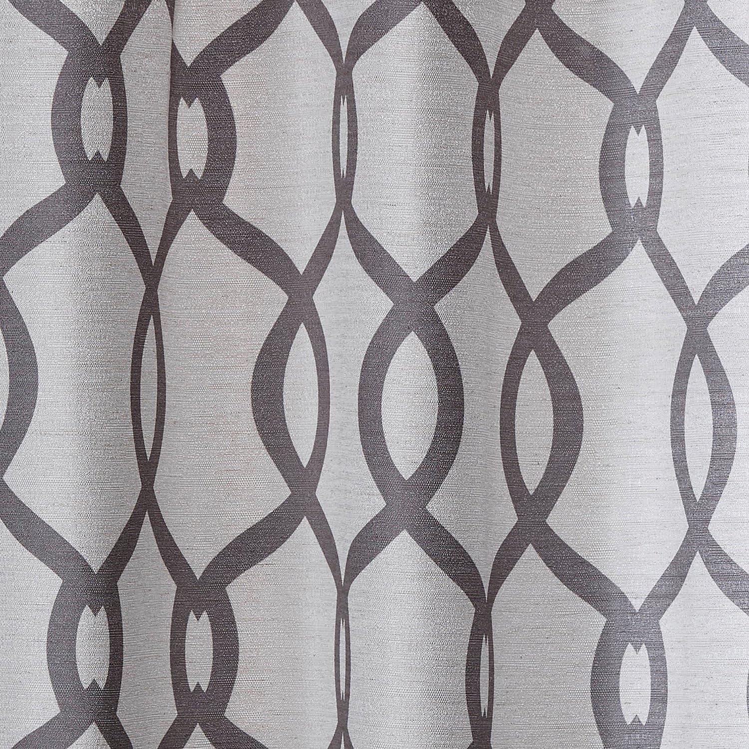 EXCLUSIVE HOME Kochi Light Filtering Linen Blend Grommet Top Curtain Panel Pair, 54"x84", Black Pearl