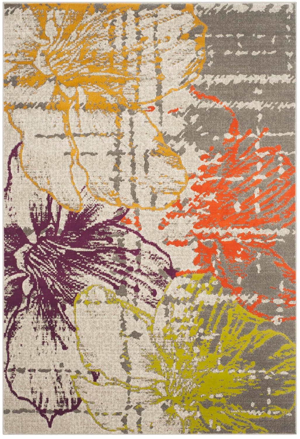 SAFAVIEH Porcello Collection PRL7732E Ivory / Grey Rug