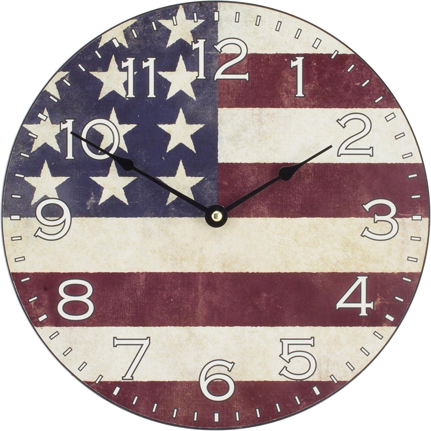 La Crosse Technology Americana Quartz Wood Wall Clock