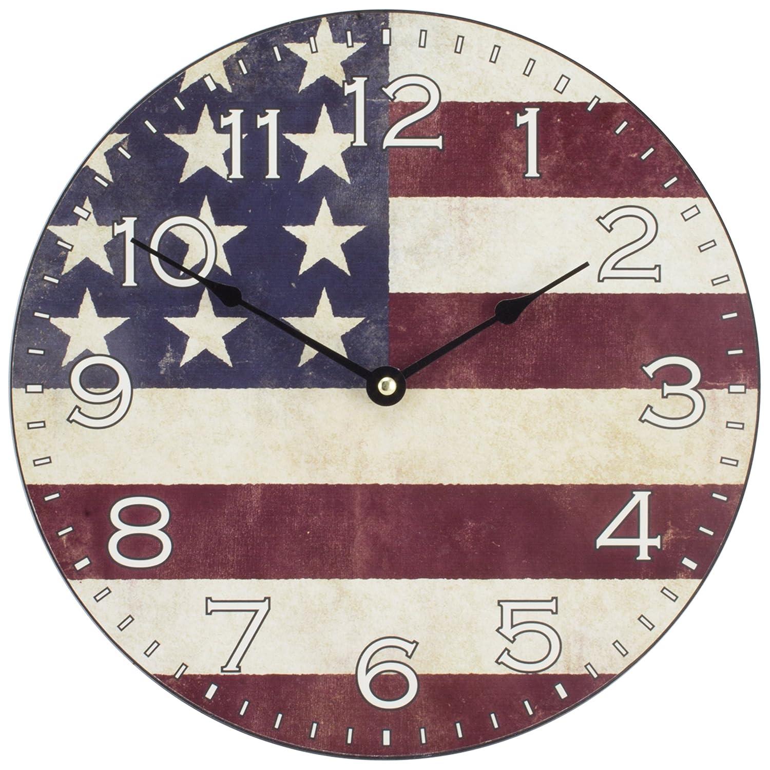 La Crosse Technology Americana Quartz Wood Wall Clock
