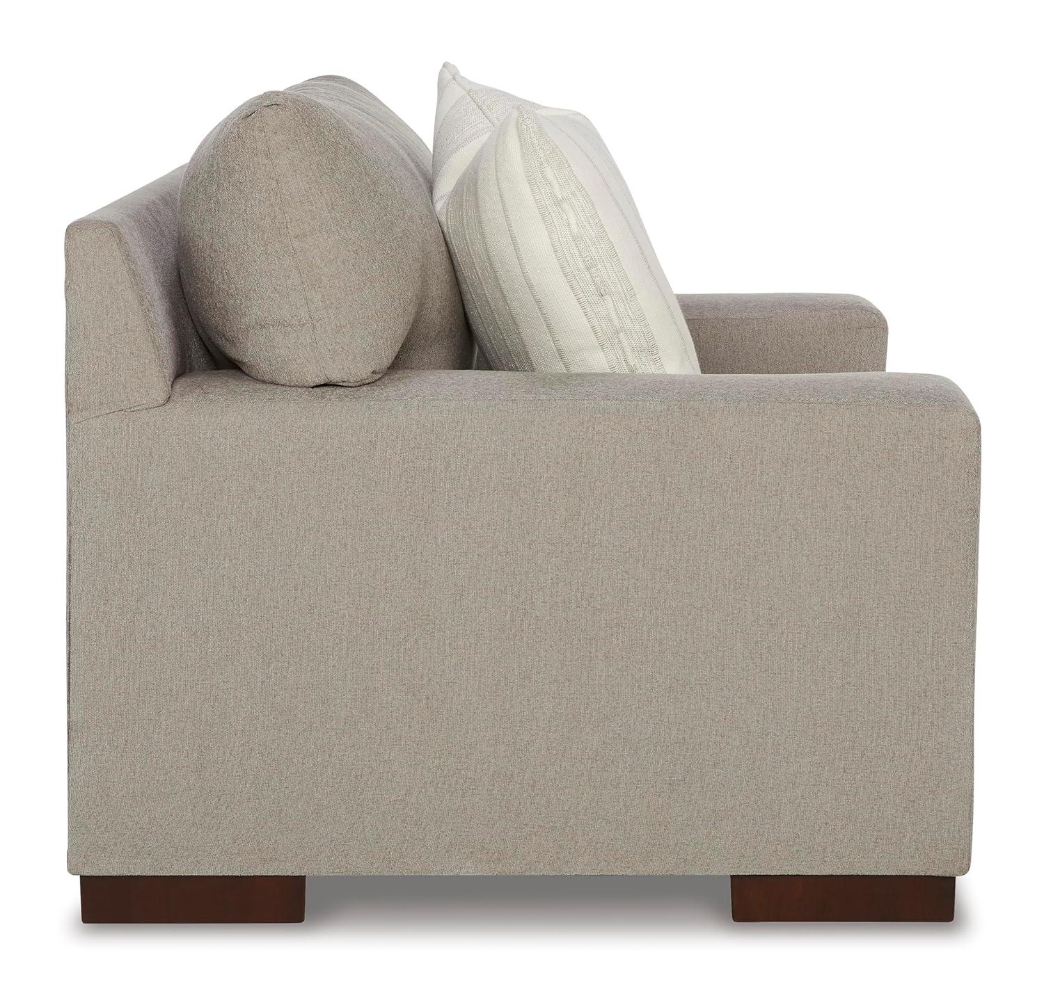 Beige Flax Contemporary Oversized Stationary Chair