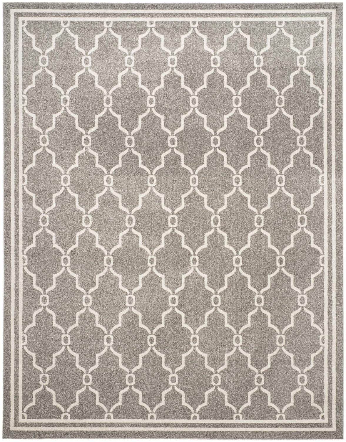 Amherst AMT414 Power Loomed Indoor Area Rug - Dark Grey/Beige - 8'x10' - Safavieh