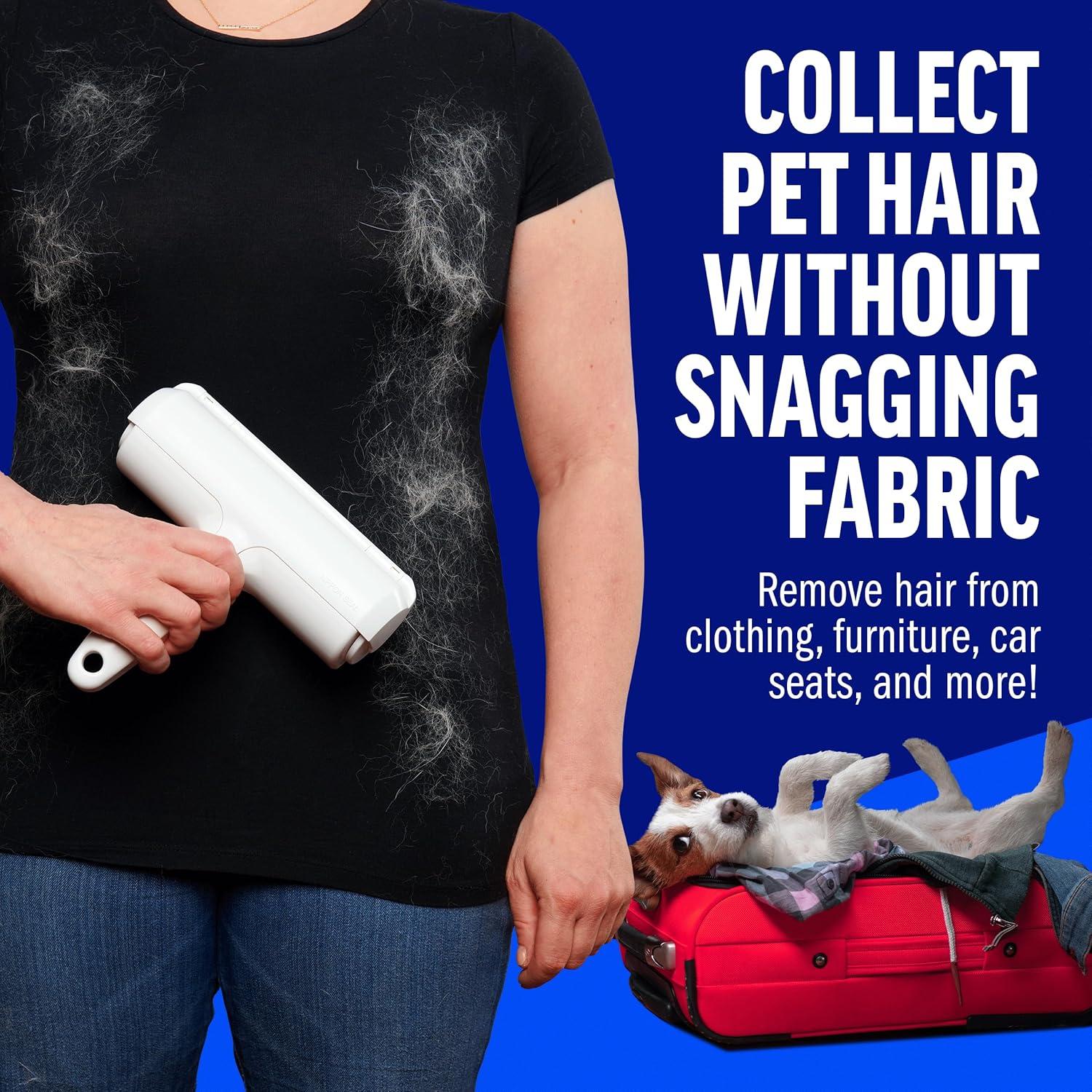Chom Chom Roller Pet Hair Remover and Reusable Lint Roller - ChomChom Cat and Dog Hair Remover for Furniture, Couch, Carpet, Clothing and Bedding