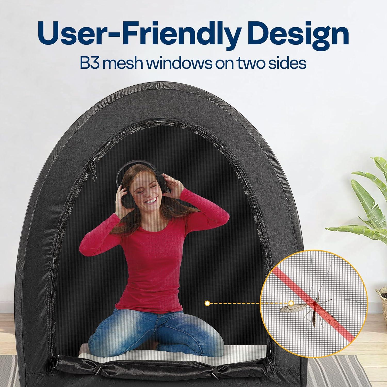 Polyester Pop-Up Privacy Bed Canopy Twin Size