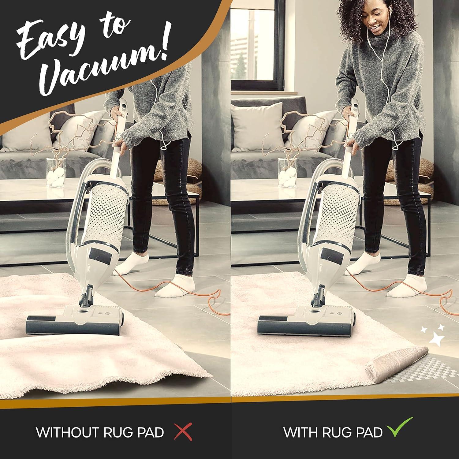 Nevlers 2 ft. x 3 ft. White Anti Slip Rug Pad for Hard Surface Flooring