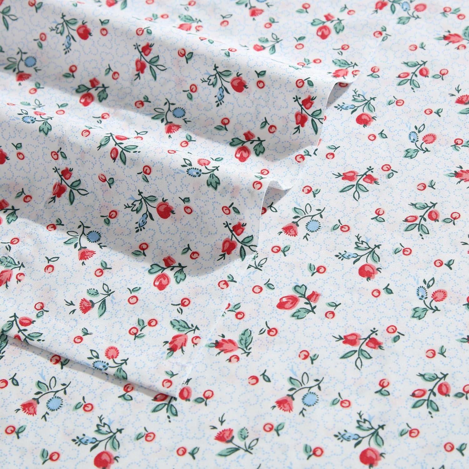 Laura Ashley Printed Cotton Percale Sheet Set