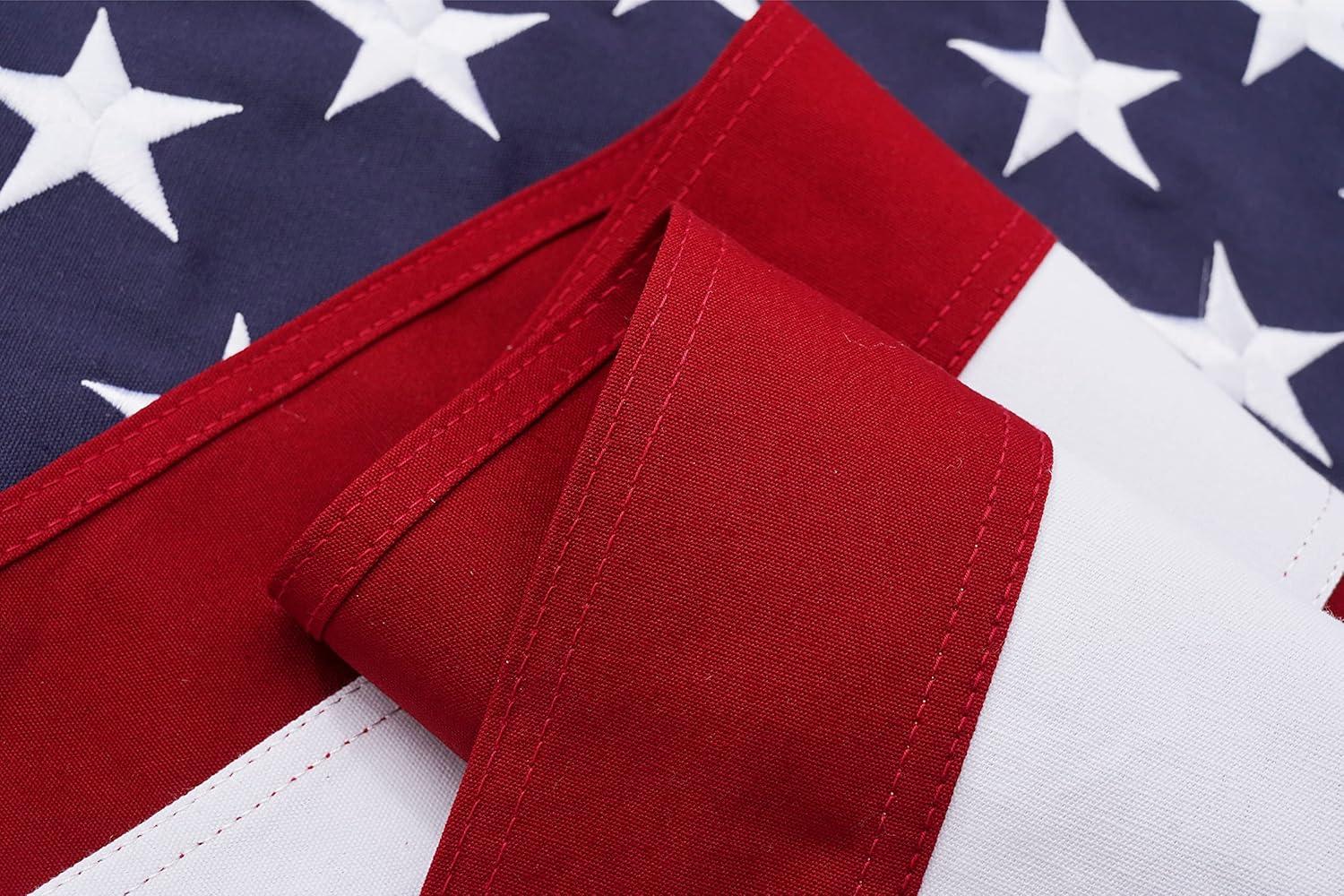 American flag USA flag 3x5FT-Embroidered Stars Flag Double Stitched Sewn Stripes Outdoors Indoors Heavy Duty flag Brass Grommets Banner