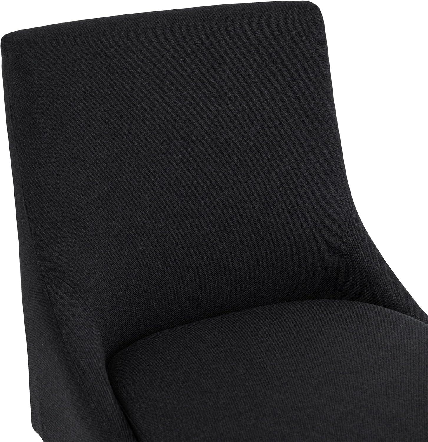 CHITA 26 inch Upholstered Swivel Fabric Counter Bar Stools with Back & Wood Legs Set of 2,Faux Leather in Navy Blue