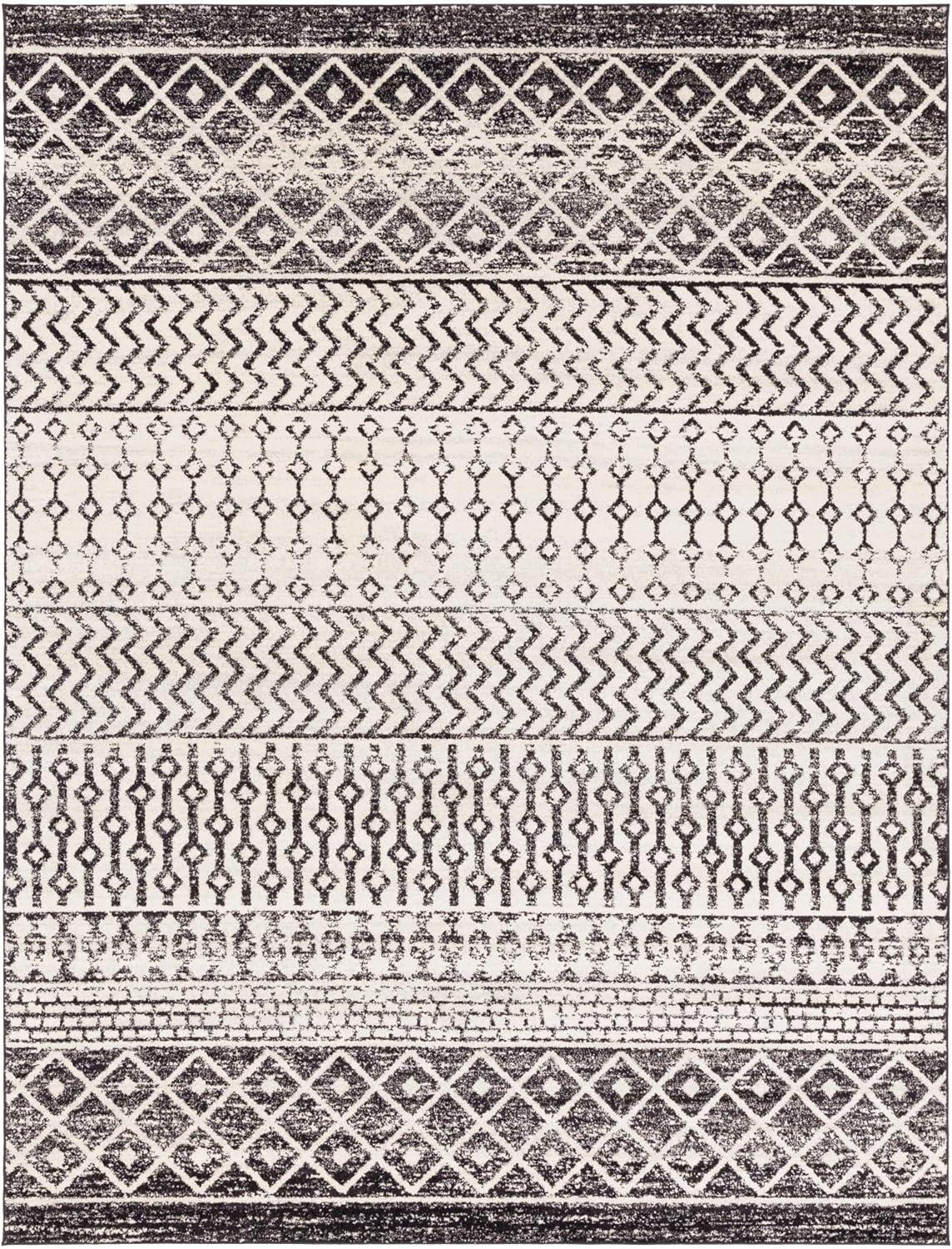 Livabliss Elaziz Global Area Rug,7'10" x 10'2",Black