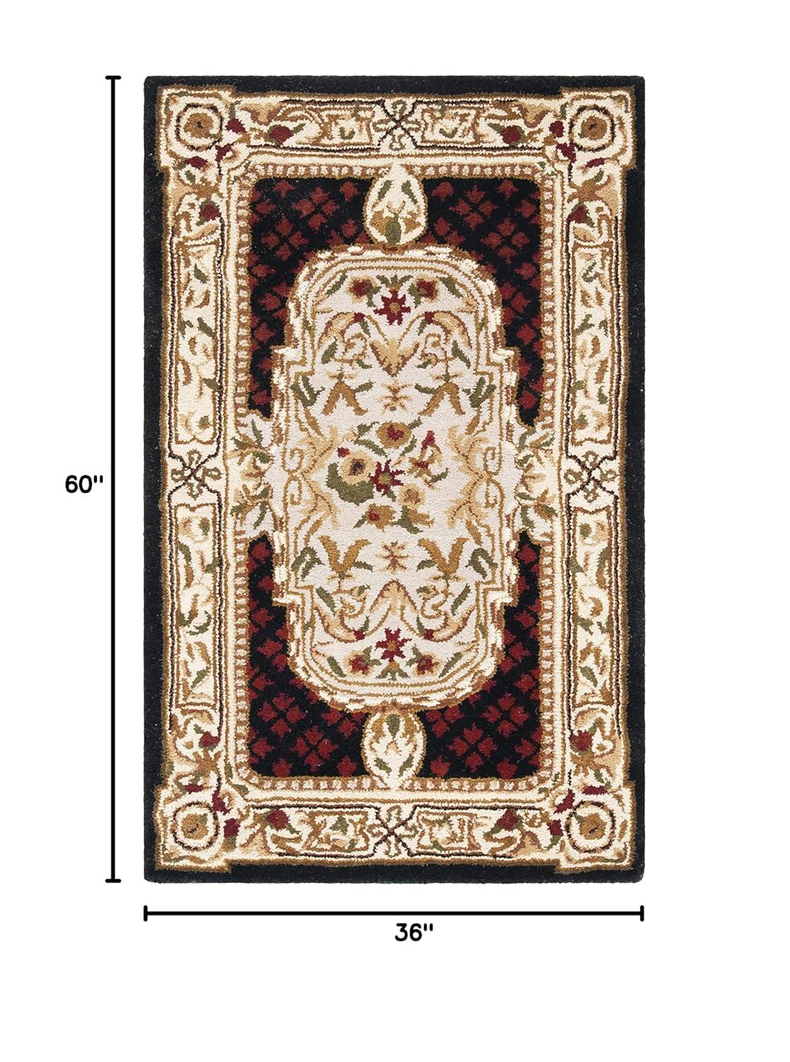 Classic CL755 Hand Tufted Accent Rug Black 3' X 5' - Safavieh