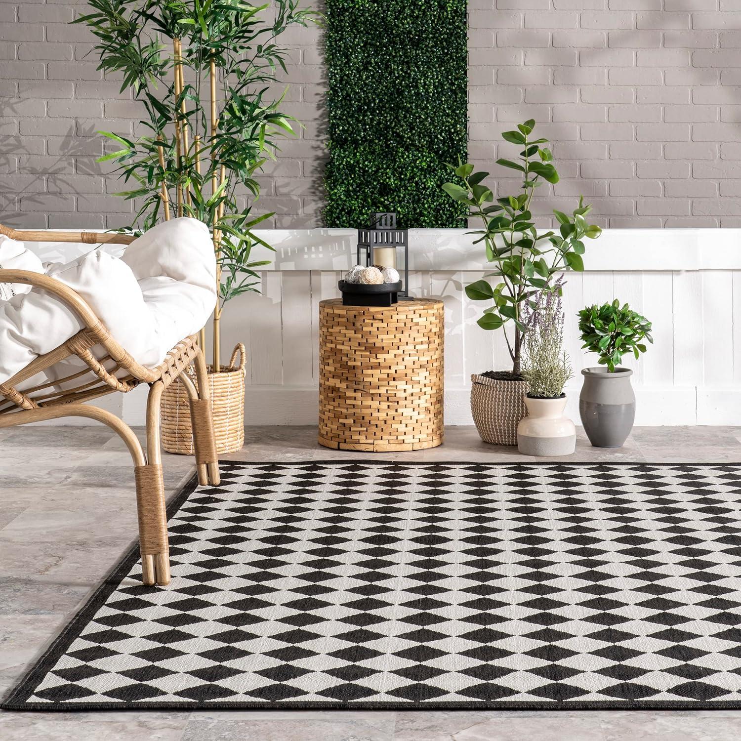 Myka Checkered Indoor/Outdoor Area Rug