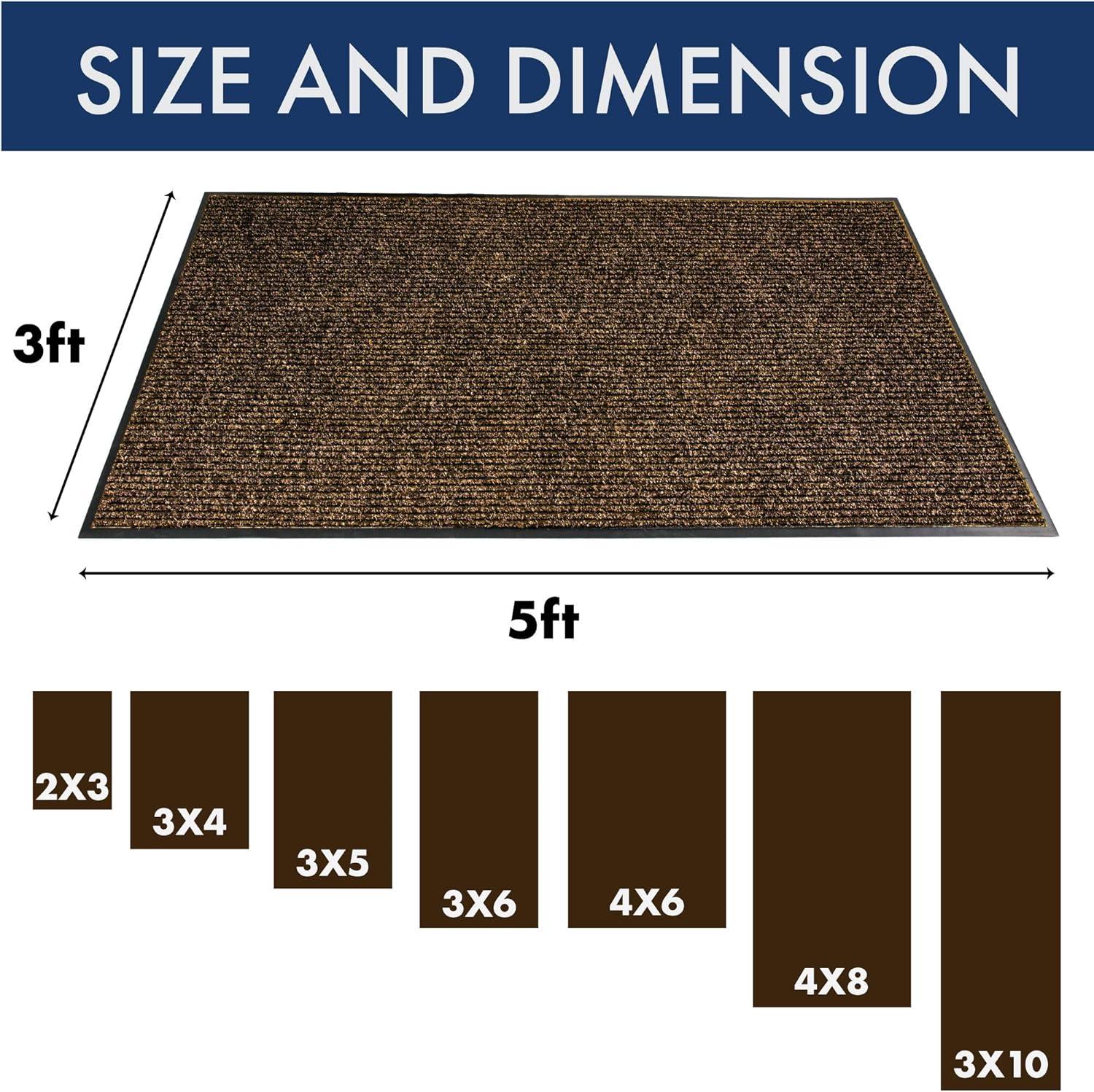 Notrax Carpeted Runner,Brown,3ft. x 10ft. 117S0310BR