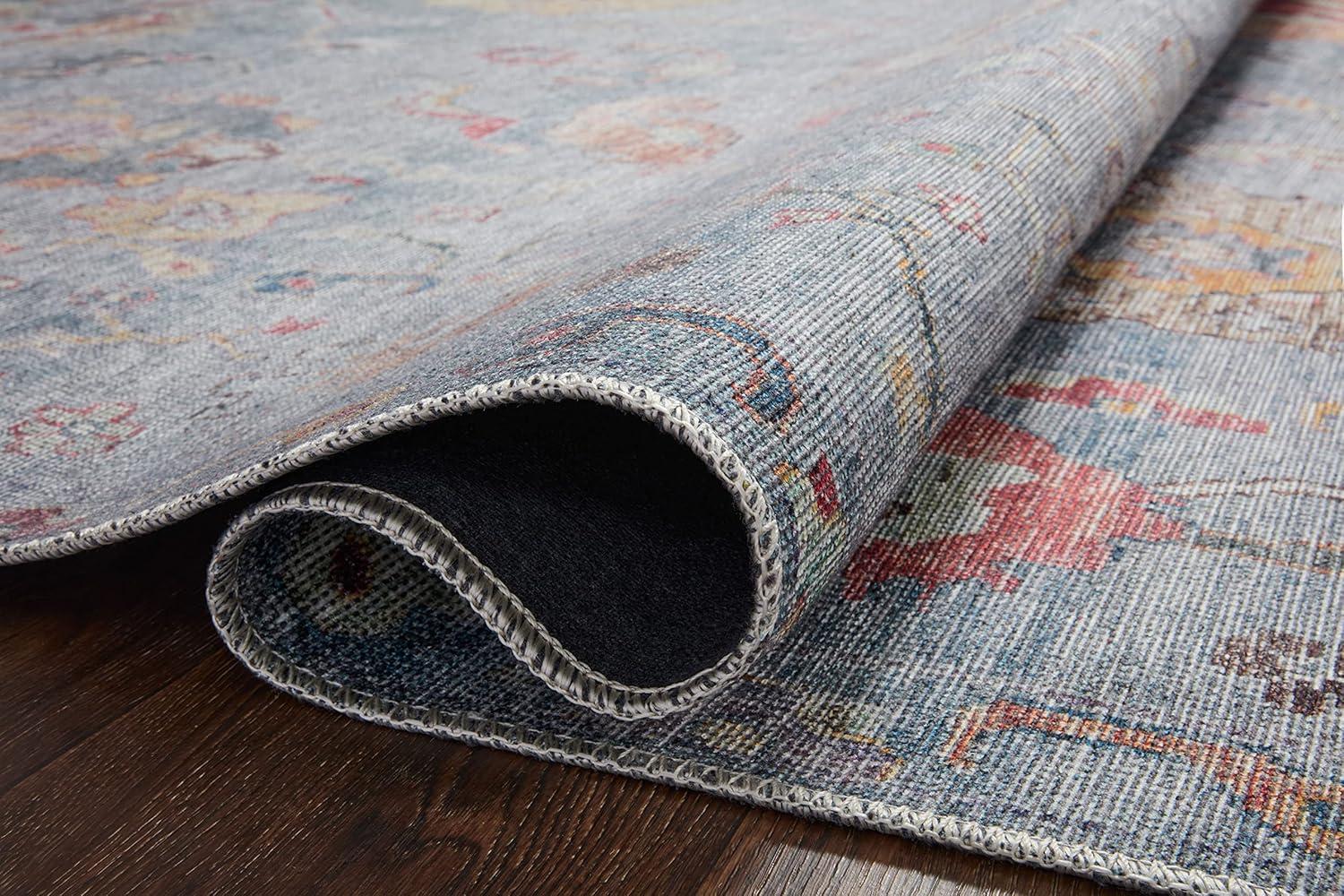 Elysium Denim Multi Oriental Low-Pile 7'6" x 9'6" Area Rug