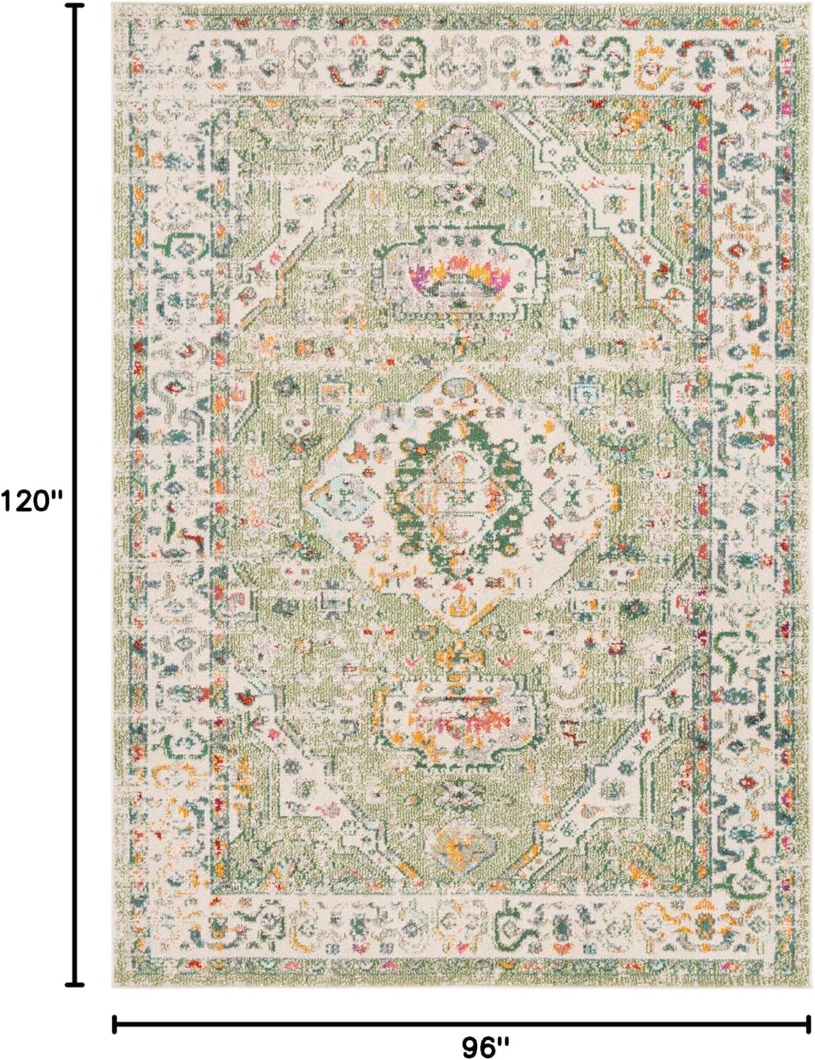 SAFAVIEH Madison Trenton Oriental Area Rug, Sage/Ivory, 8' x 10'