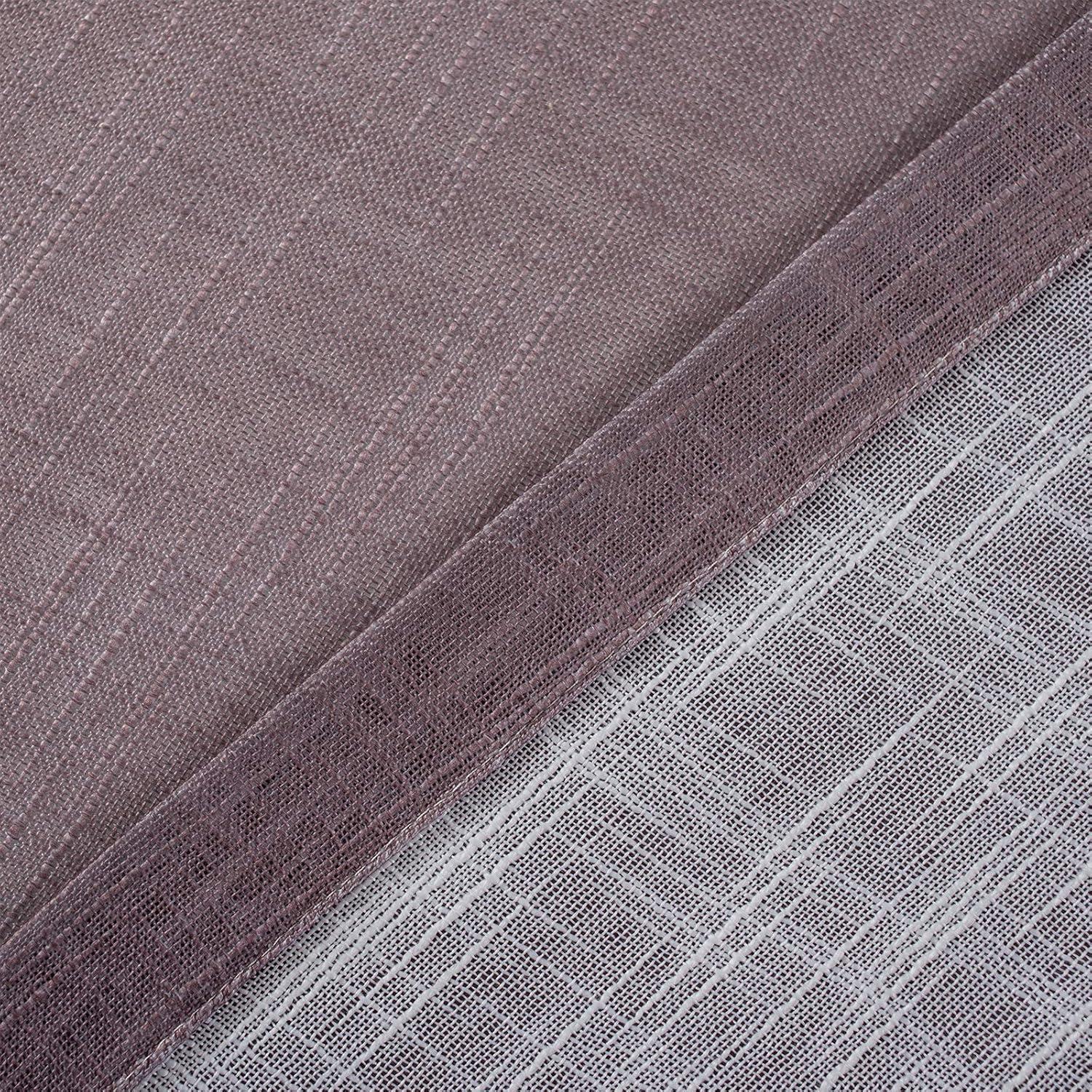 Melodieux Yellow Grey Linen Textured Ombre Semi Sheer Curtains 63 Inches Length for Bedroom Living Room Kids Nursery Golden Sunshine Rod Pocket Gradient Drapes, 52 x 63 Inch (2 Panels)