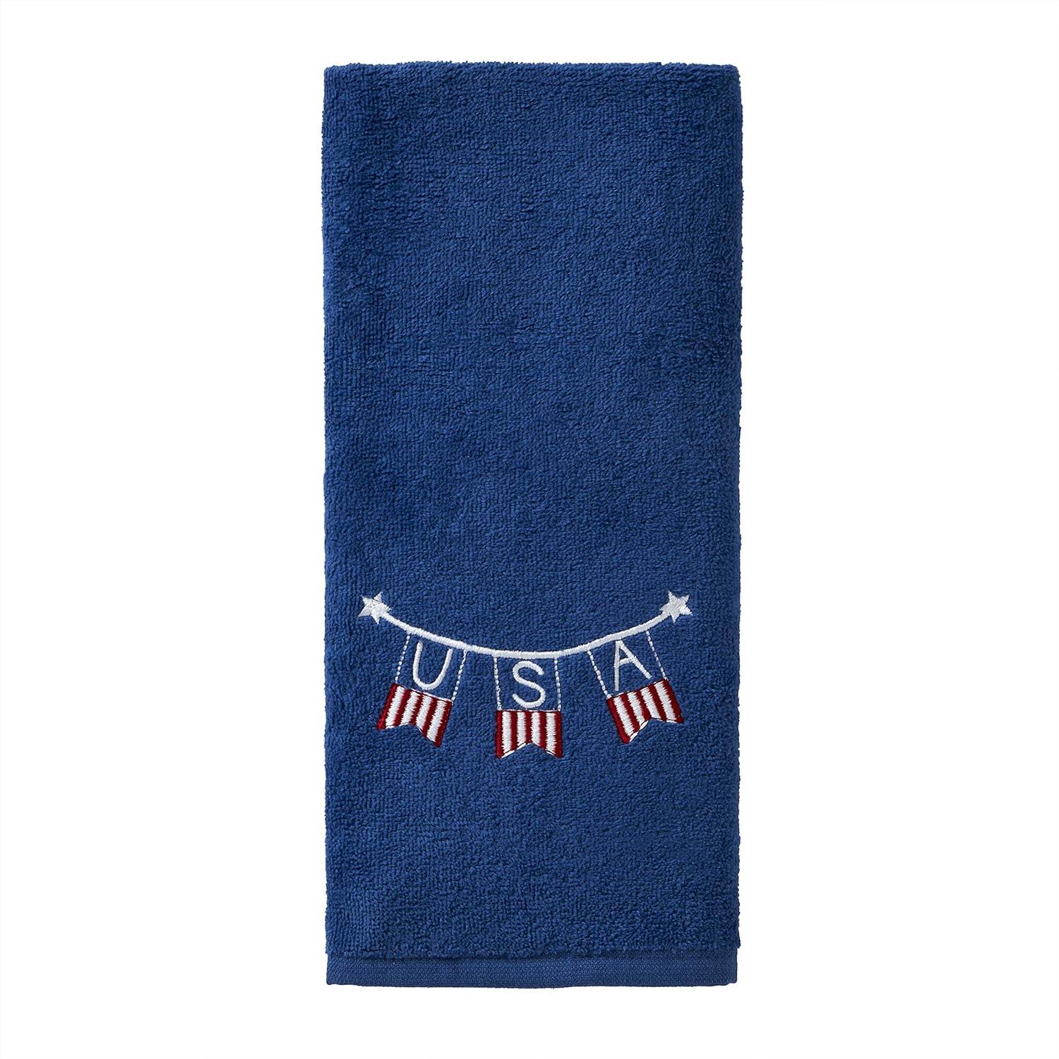 Holiday Embroidered Cotton Hand Towel Set, 6-Piece