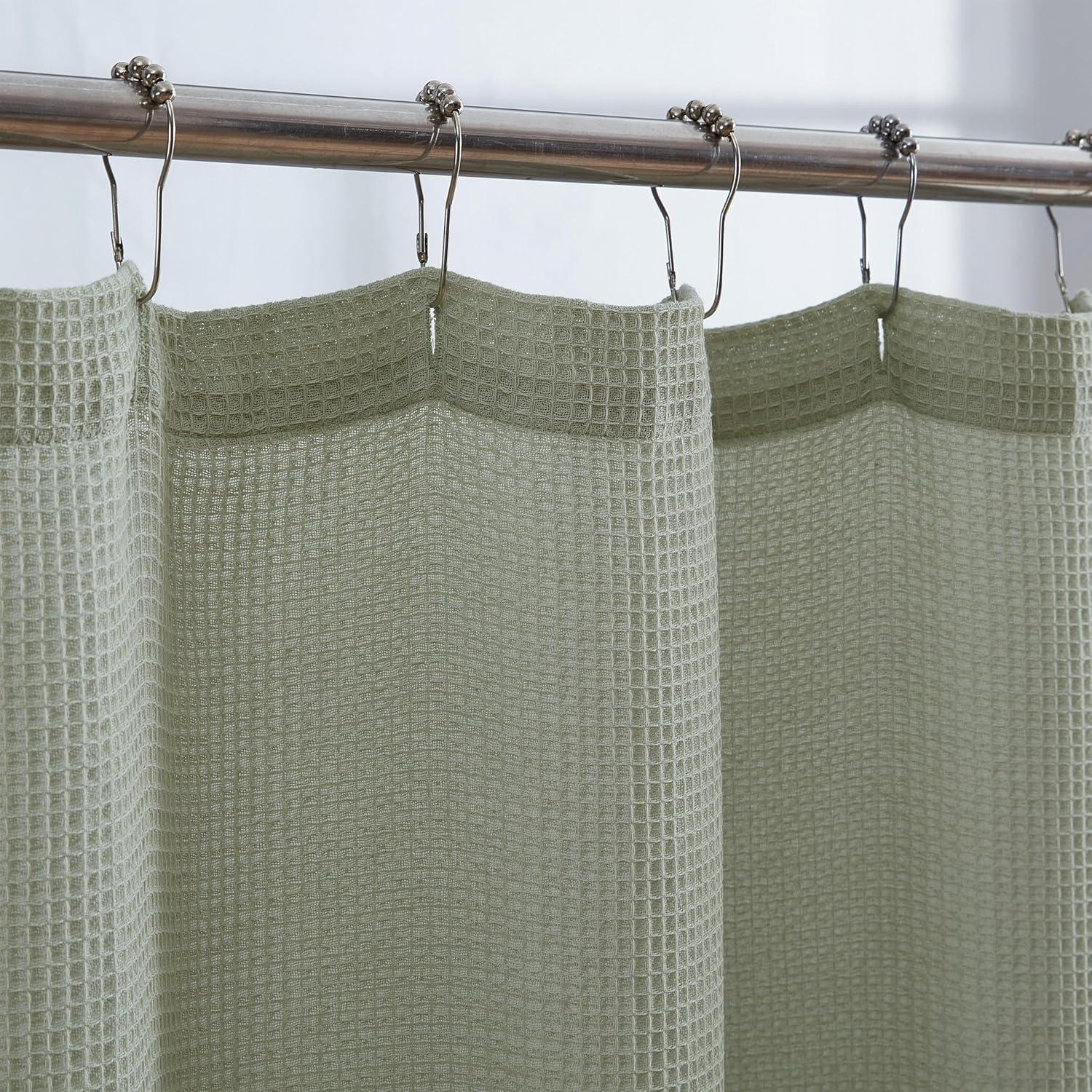 Kenneth Cole Kenneth Cole Solid Waffle Cotton Blend Shower Curtain