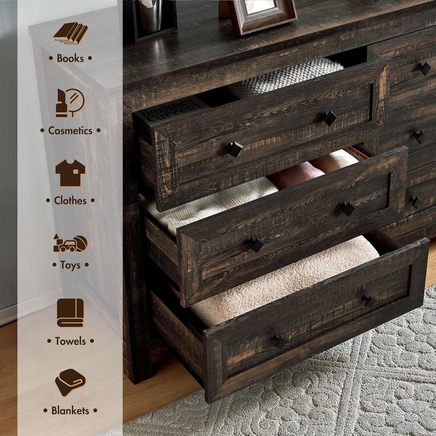 Laurel Foundry Modern Farmhouse® Nieto 54'' W Unfinished 6 - Drawer Dresser