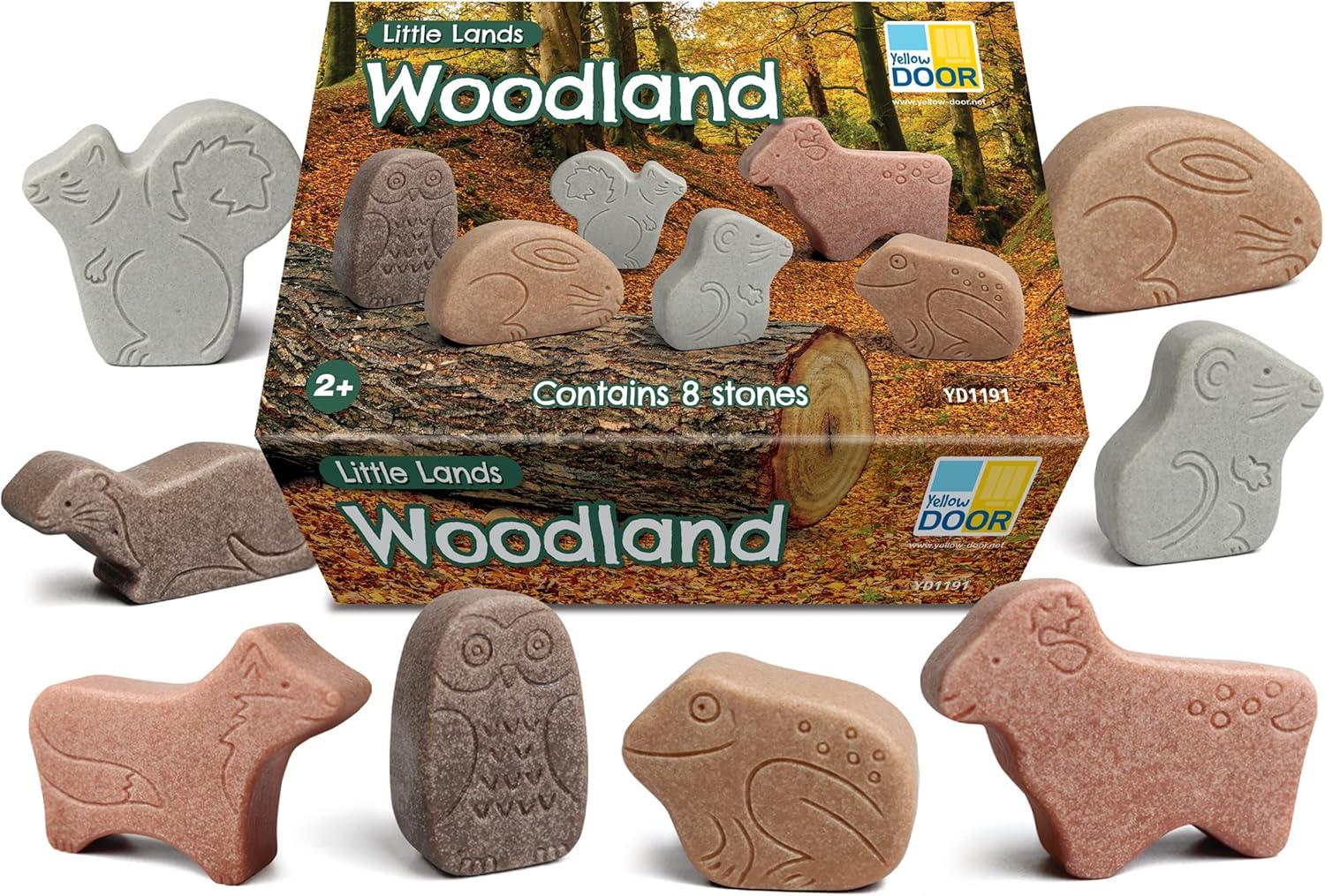 Yellow Door Little Lands – Woodland, Set of 8 Stone Figures