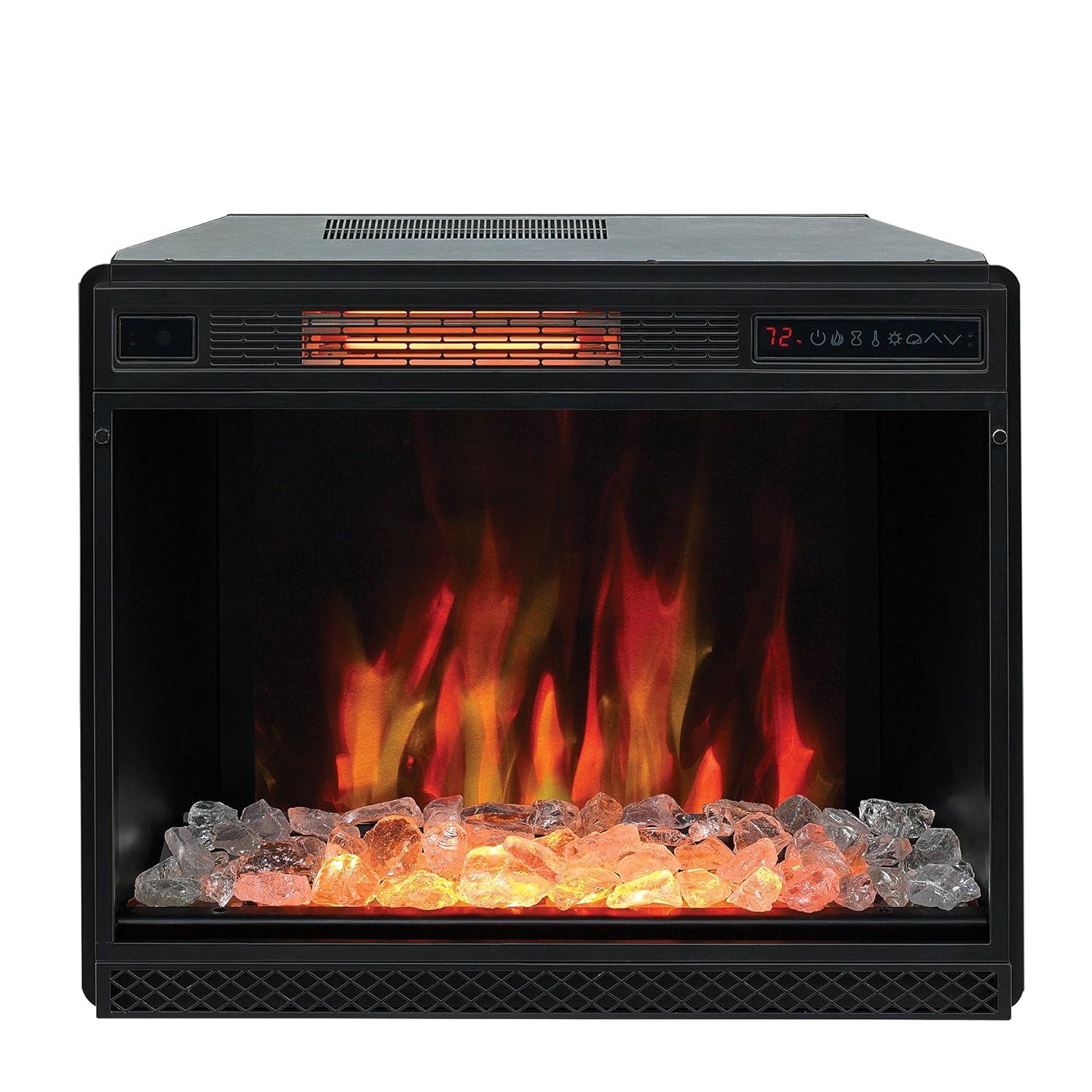 ClassicFlame 3D Spectrafire Plus 28" Infrared Electric Fireplace Insert - Black, 28II042FGL