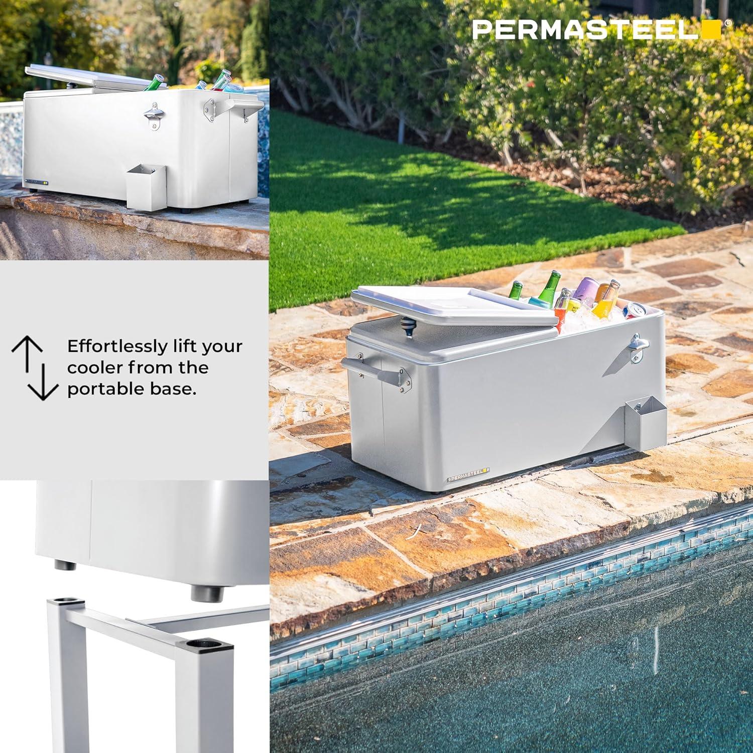 Permasteel 80-Qt Outdoor Patio Cooler with Removable Basin