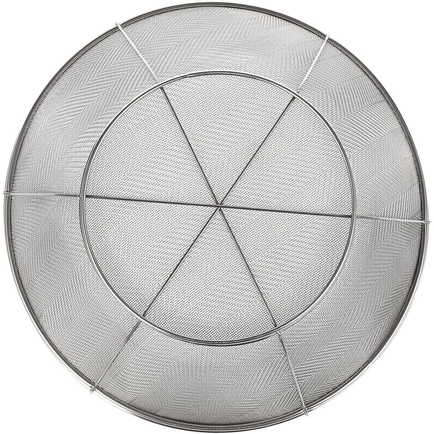 [Juvale] Juvale Large Fine Mesh Pasta Strainer, Metal Colander for Rice, Quinoa, Yogurt, 11 x 4 In