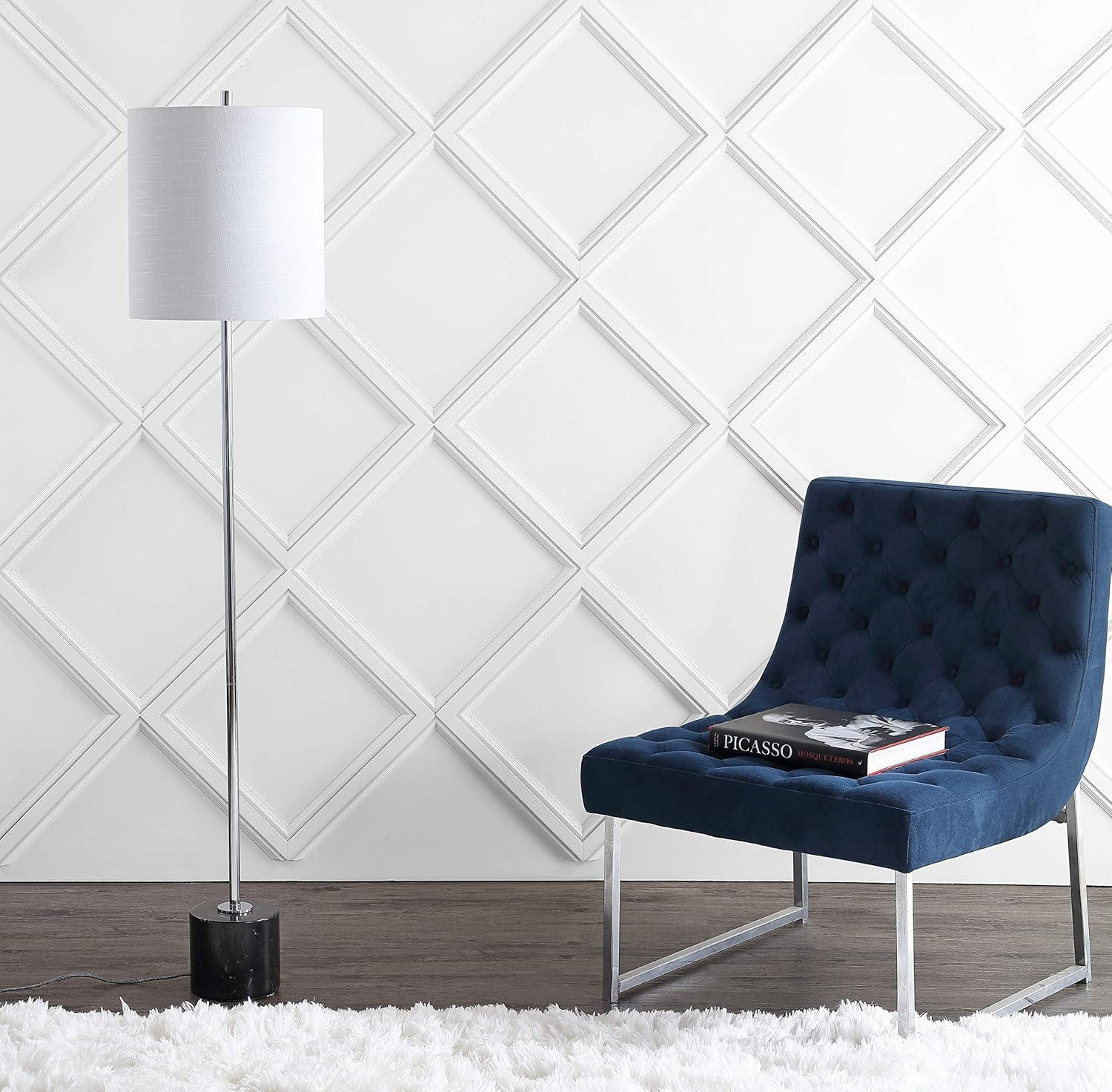 JONATHAN Y Levitt Marble/Metal LED Floor Lamp