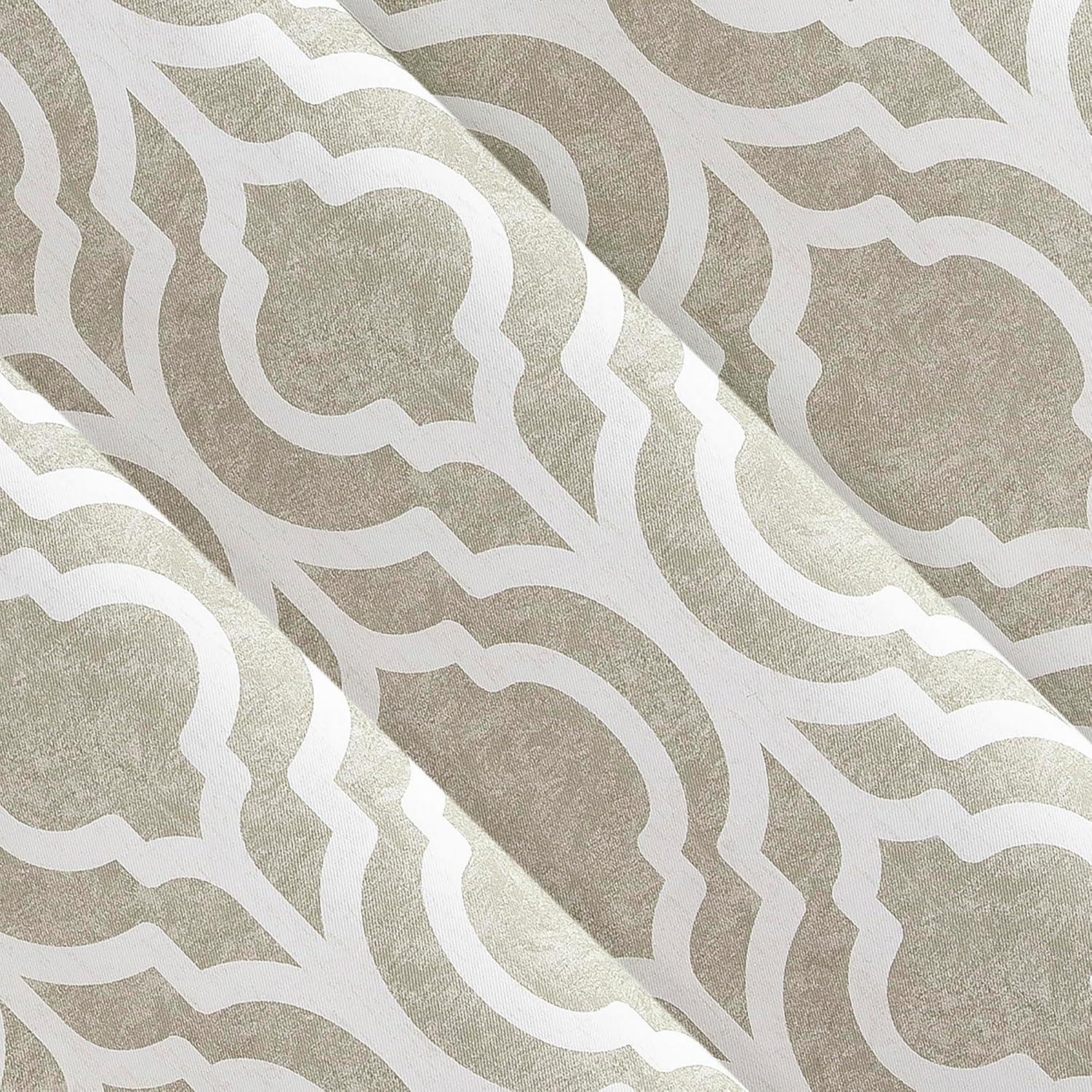 Sun Zero Eldon Gray Trellis Print Blackout Grommet Curtain Panel