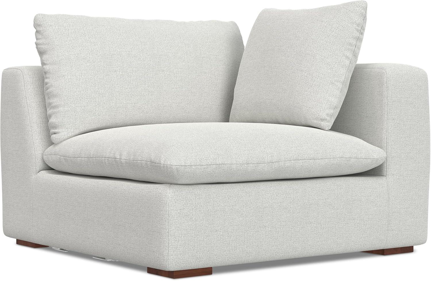 AllModern Maud Modular Sofa and Ottoman Set 125-inch-wide L-Shaped Sofa and Matching 36-inch-wide Table Ottoman for Living Room