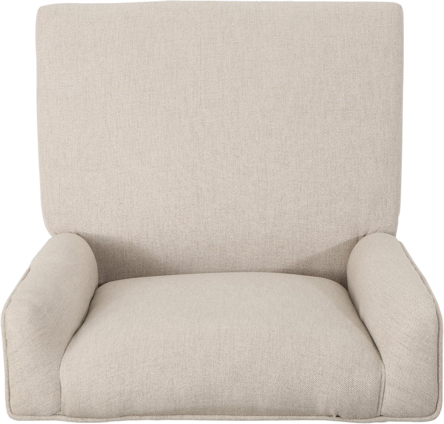 Chiara Home Office Fabric Desk Chair Light Brown - Christopher Knight Home: Chrome Base, Gas Lift, Swivel Function