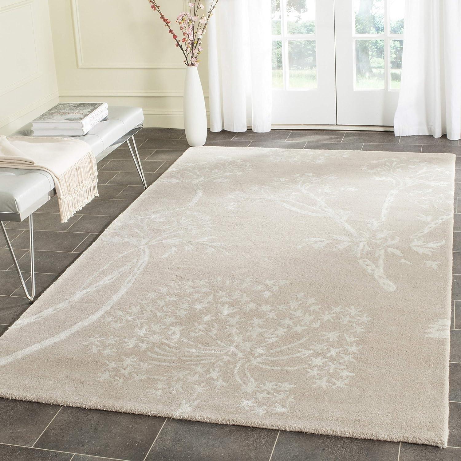 Ivory and Sand Hand-Tufted Wool Runner Rug