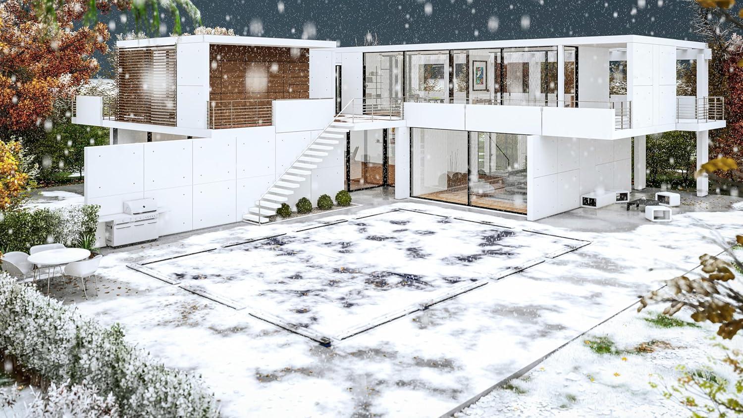 Winter Block inground Pool Laminated Polyethylene Winter Cover, Rectangular,18 x 36 ft