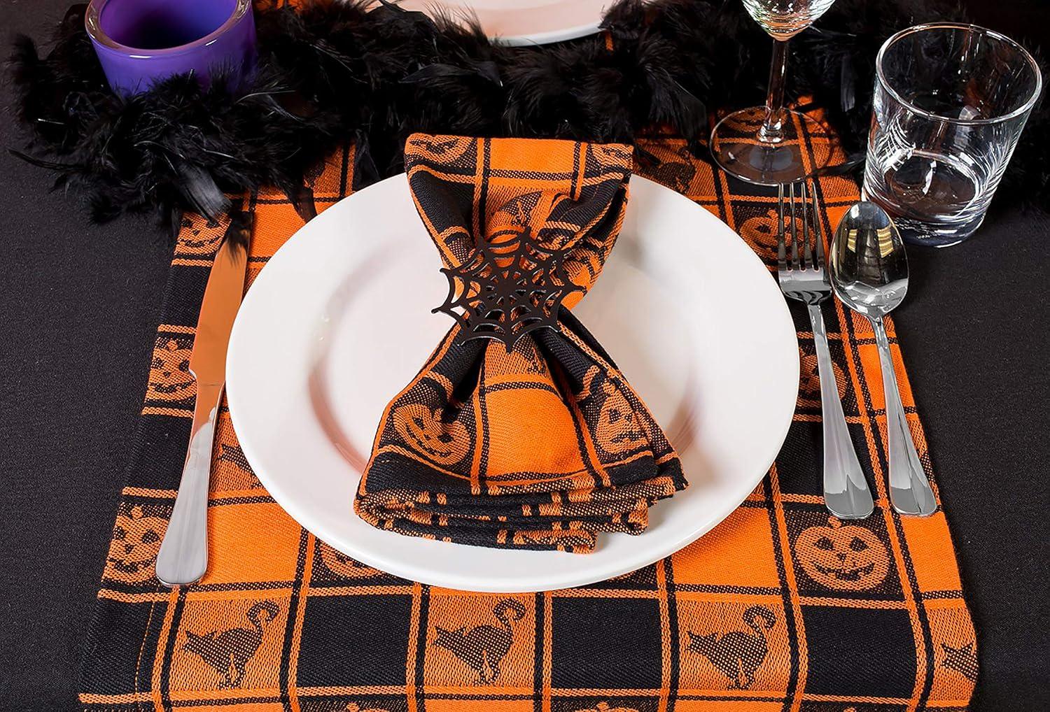 The Holiday Aisle® Vaillancourt Halloween Woven Check Table Runner