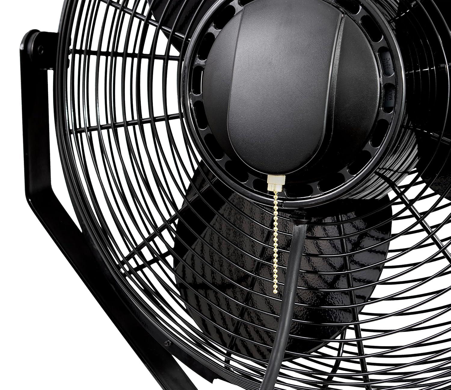Air King 9312 Powder-Coated Steel Multi-Mount Wall Fan, Black