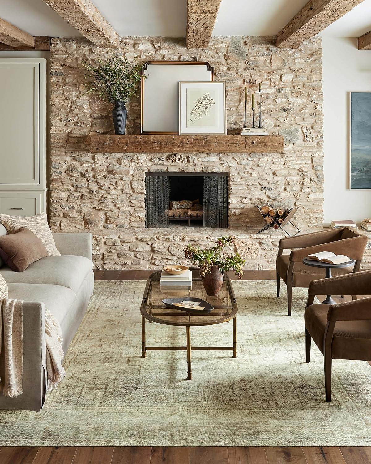 Magnolia Home by Joanna Gaines x Loloi Magnolia Home By Joanna Gaines X Loloi Banks Machine Washable Natural / Granite Area Rug