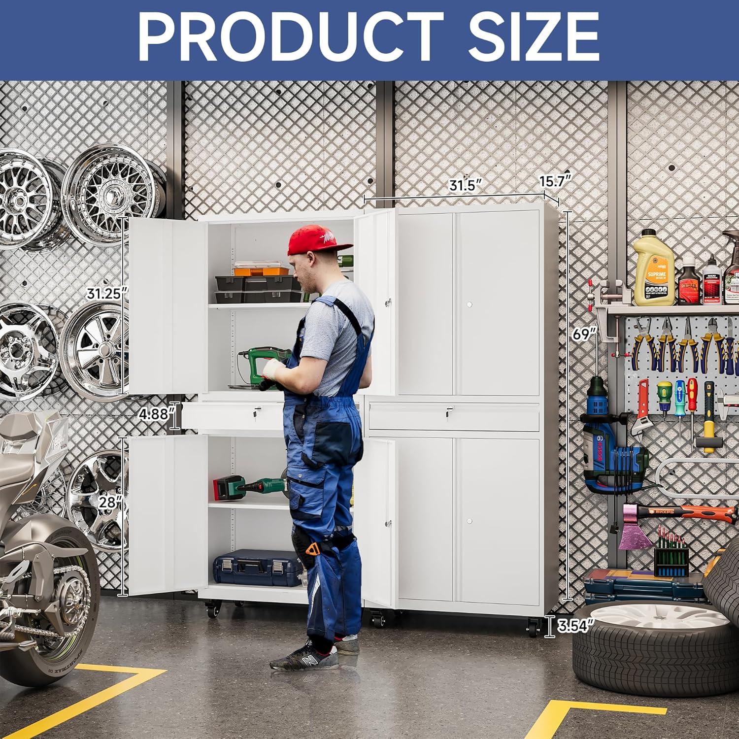 Latitude Run® 73" Lockable Storage Cabinet