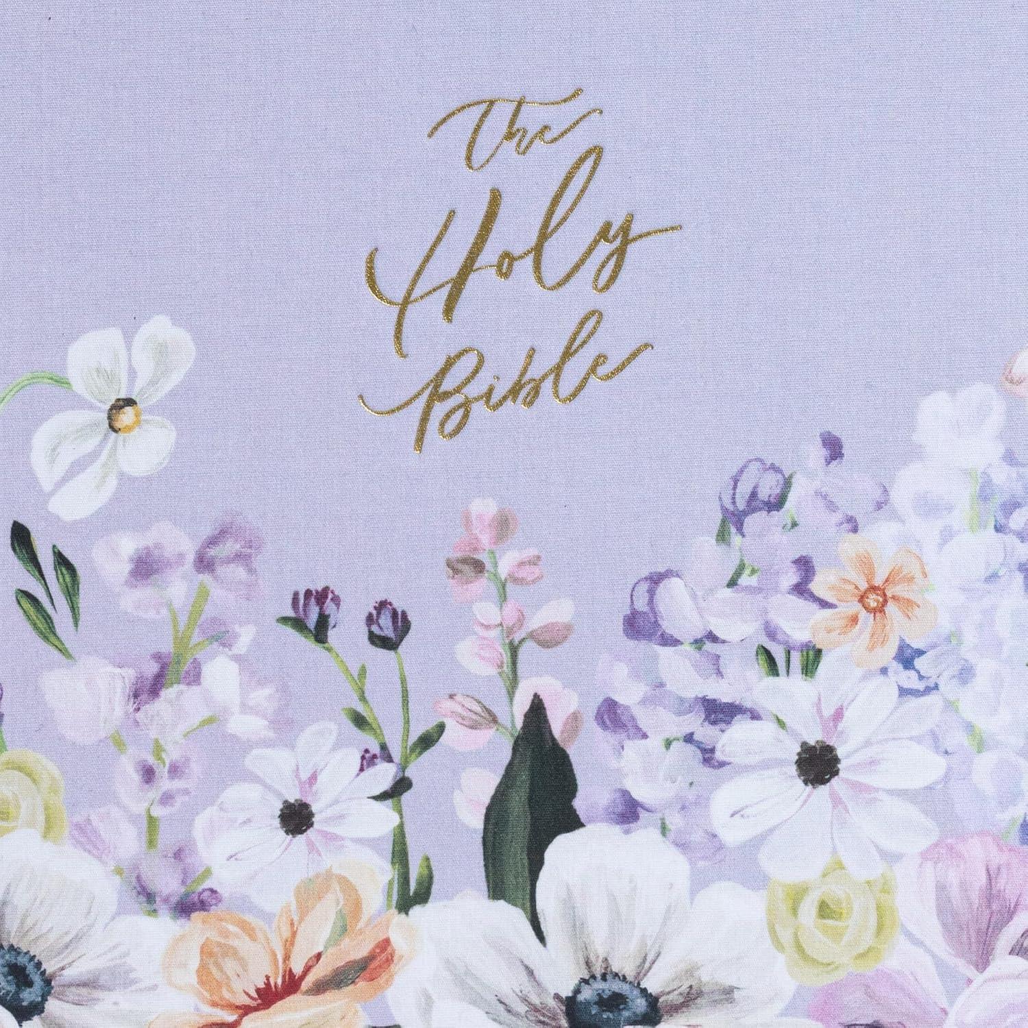 CSB Notetaking Bible, Large Print Hosanna Revival Edition, Lavender/Peach Cloth Over Board - by  Csb Bibles by Holman (Hardcover)