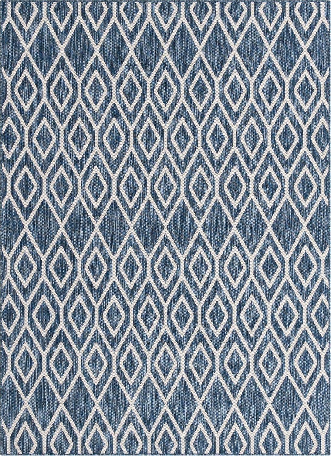 Jill Zarin Outdoor Collection Area Rug - Turks and Caicos (5' 3" x 8' Rectangle Blue/Ivory)