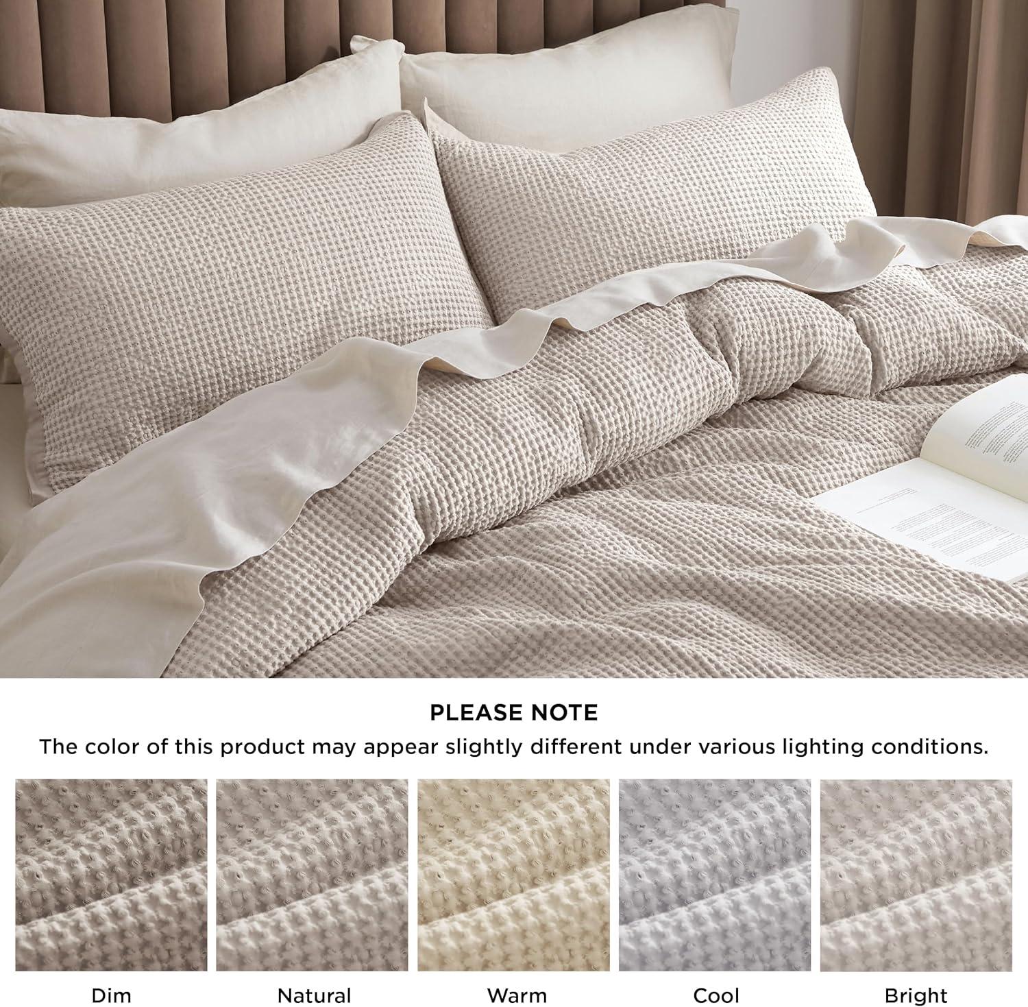 Bedsure Bedsure 100% Cotton Waffle Weave Duvet Cover